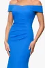 "Serena" Off The Shoulder High Low Long Scuba Crepe Dress sold by Xscape