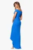"Serena" Off The Shoulder High Low Long Scuba Crepe Dress sold by Xscape