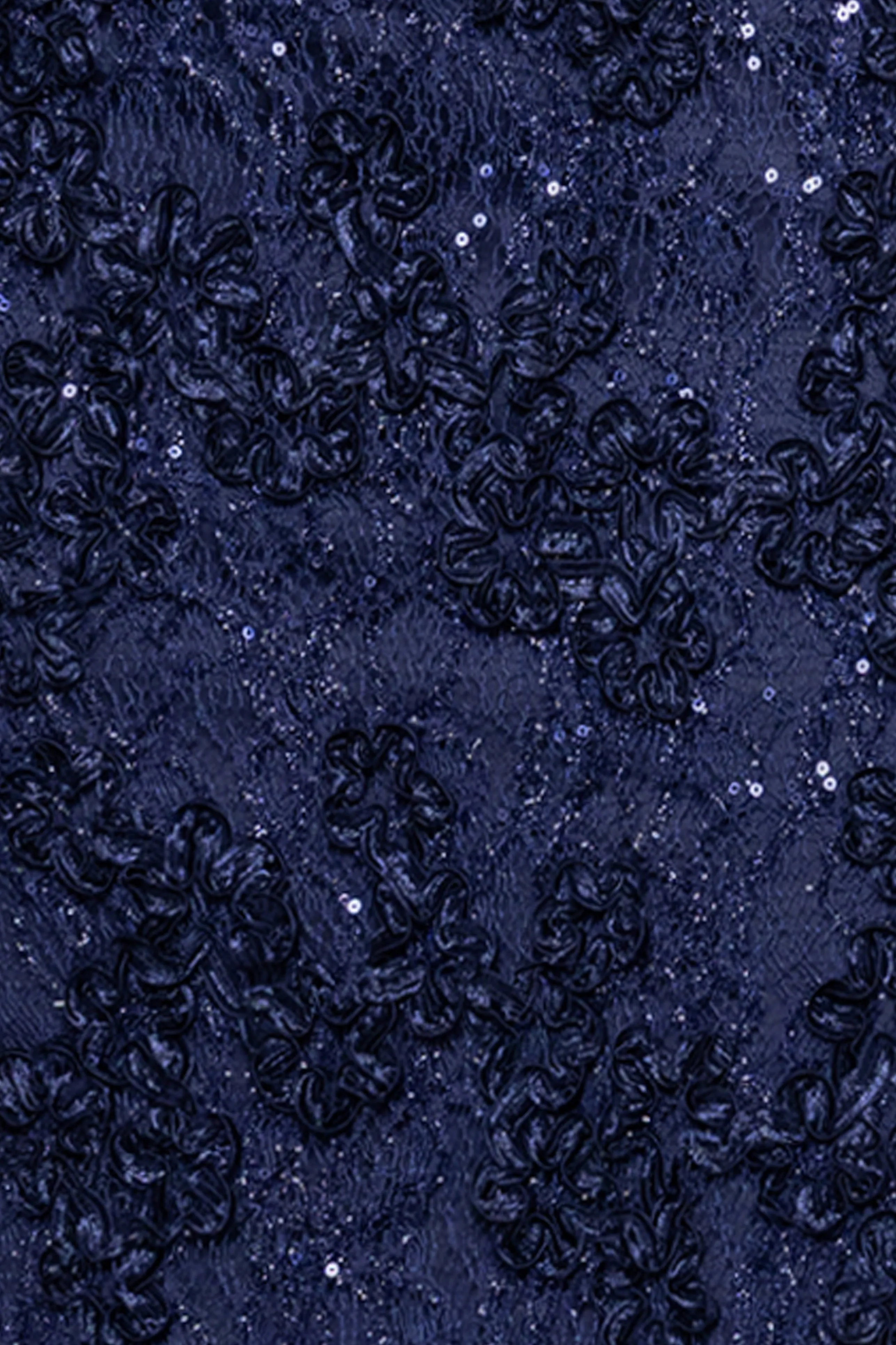 Plus "Janine" Soutache Lace Long Sleeve Off the Shoulder Floor Length Dress sold by Xscape product image thumbnail 5