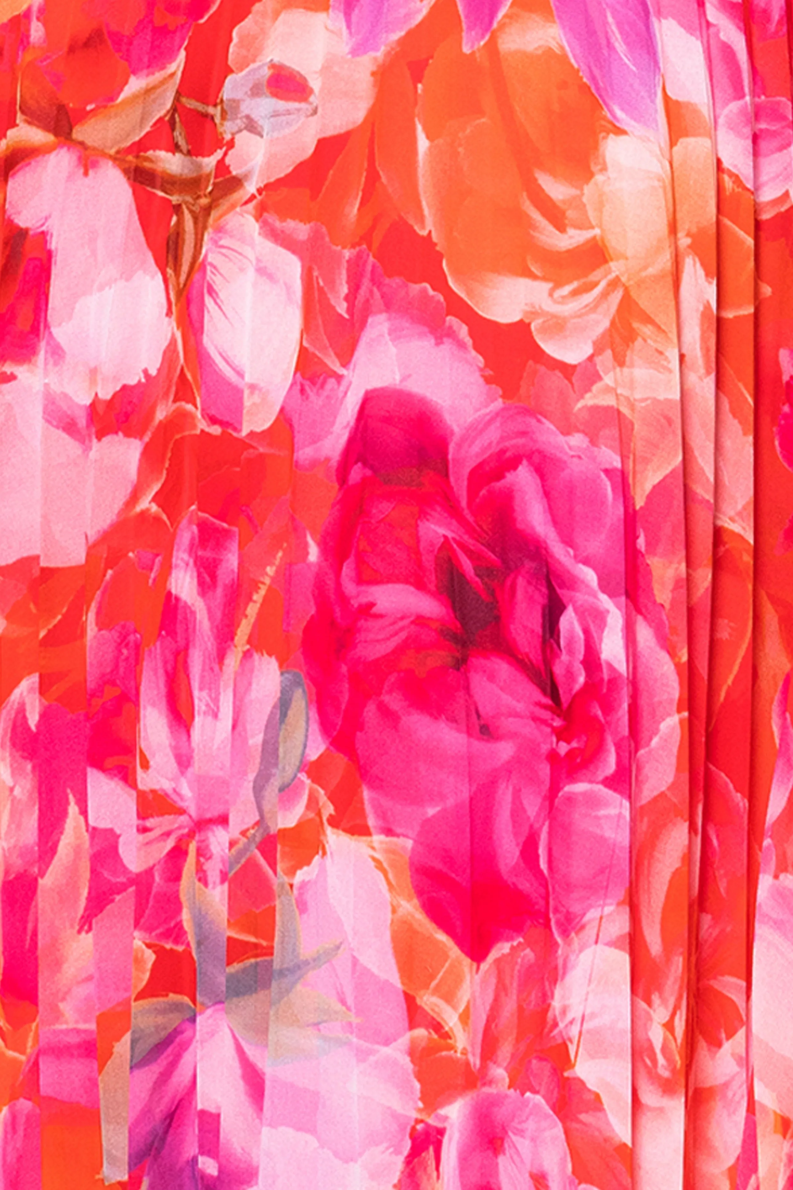 Petite "Amina" Chiffon Print Floor Length Dress sold by Xscape product image thumbnail 5