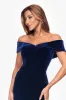 "Charmaine" Long Off the Shoulder Velvet Gown sold by Xscape
