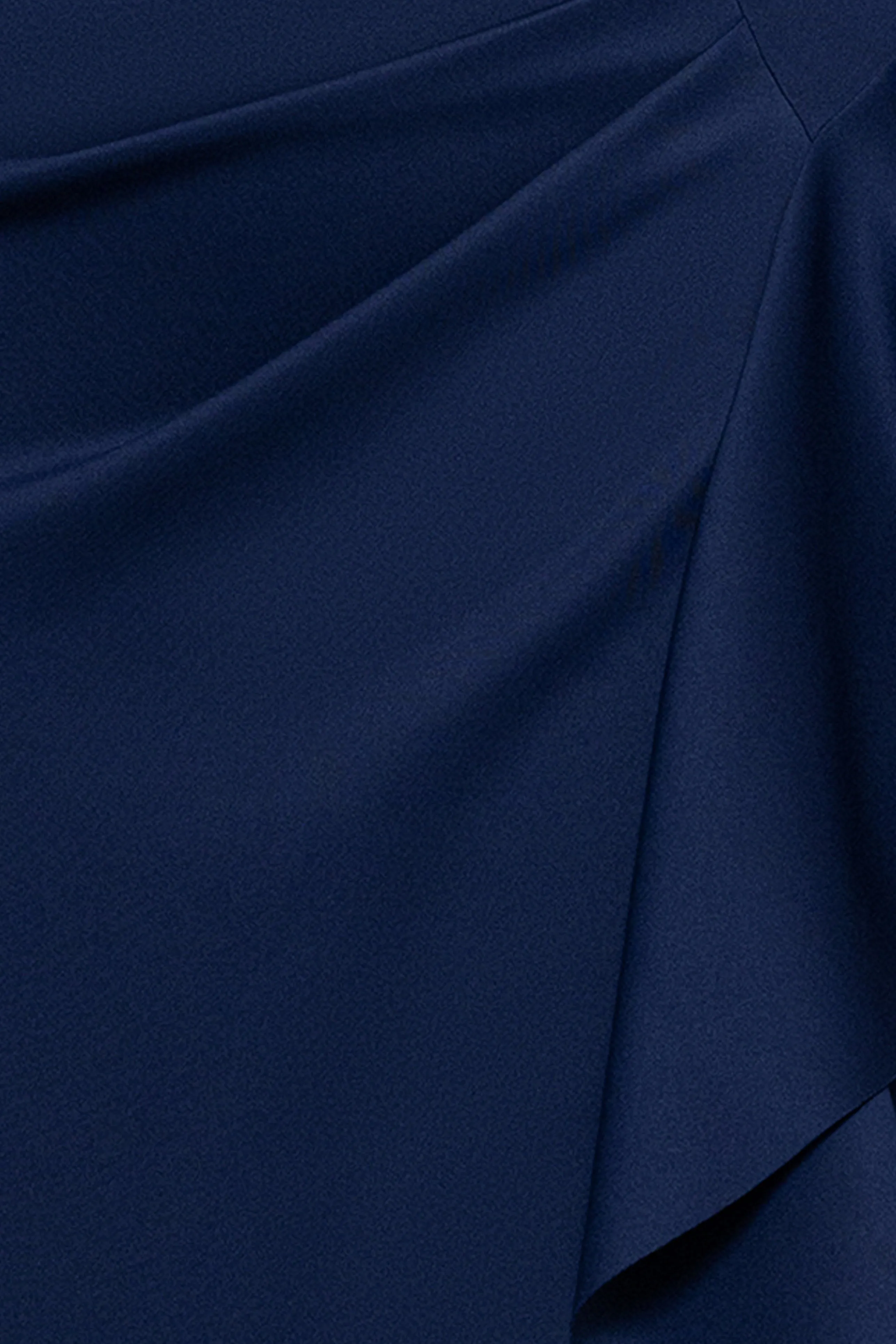 Plus "Amber" Techno Scuba 3/4 Sleeve V-Neck Ruffle Floor Length Dress sold by Xscape product image thumbnail 5