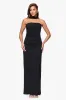 "Jackie" Scuba Crepe Strapless Floor Length Dress With Neck Drape sold by Xscape