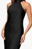 "Ruth" Satin High Tie Neck Backless Floor Length Dress sold by Xscape