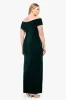 Plus "Charmaine" Long Off the Shoulder Velvet Gown sold by Xscape