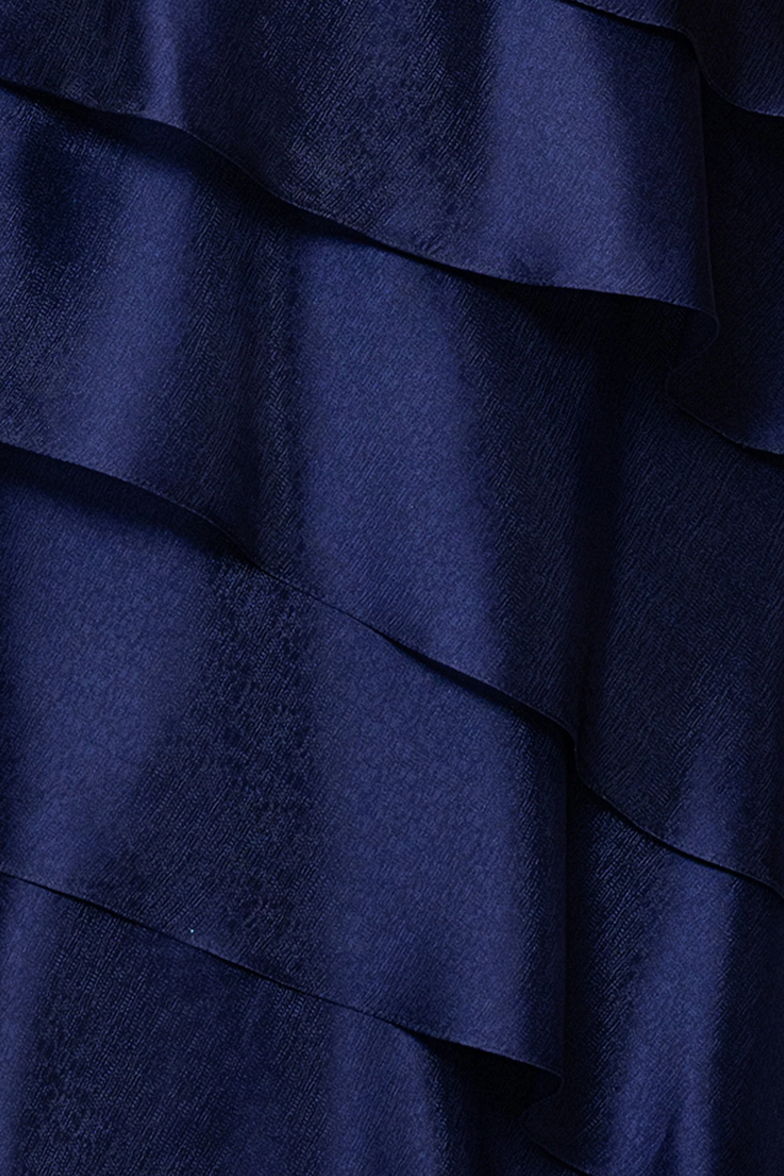 Plus "Rosina" Long Metallic Organza Tiered One-Shoulder Dress sold by Xscape product image thumbnail 5