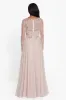 "Mason" Long Sleeve Beaded Chiffon Gown sold by Xscape