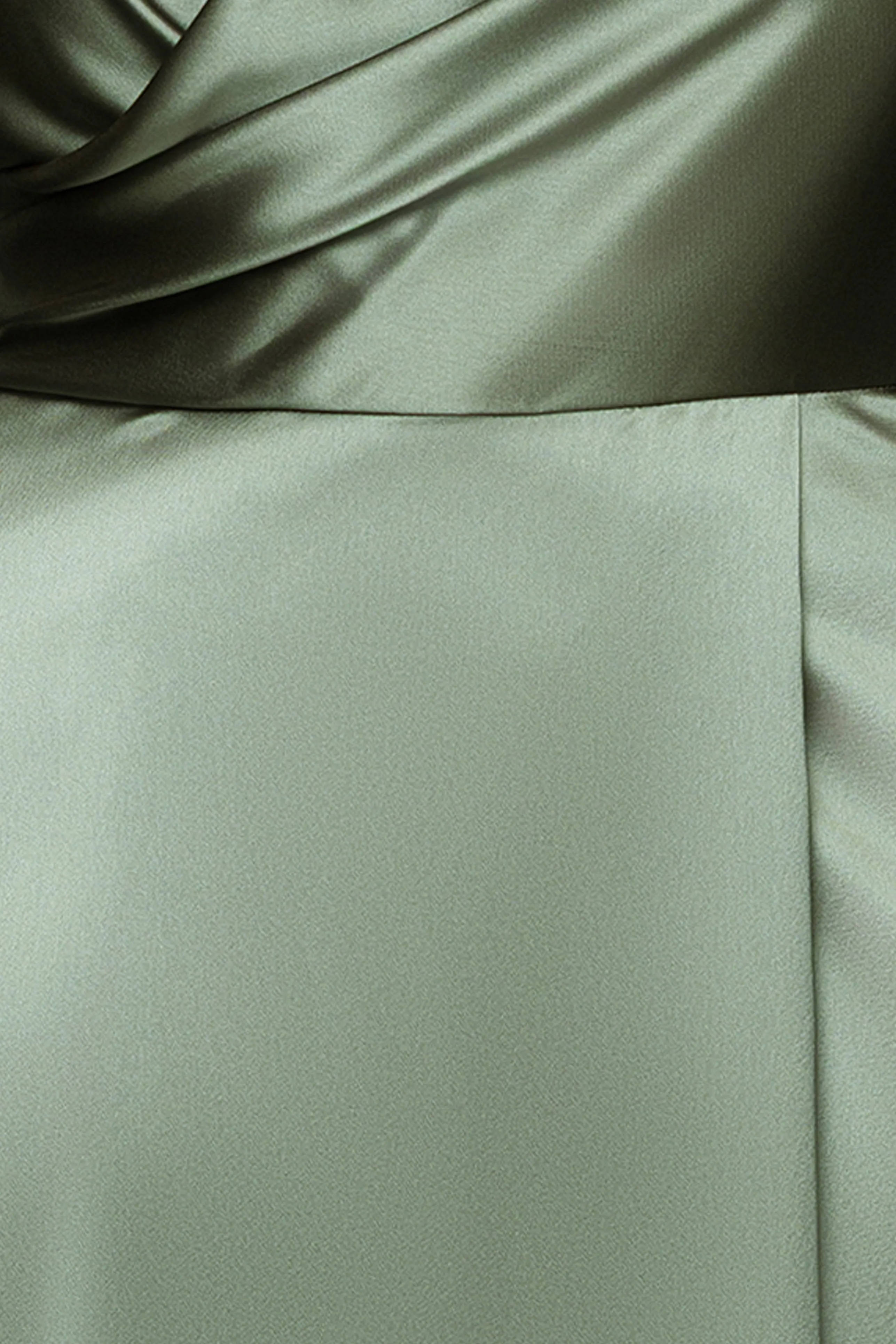 Plus "Kelandra" Satin Collared V-Neck Long Sleeve Floor Length Dress sold by Xscape product image thumbnail 5