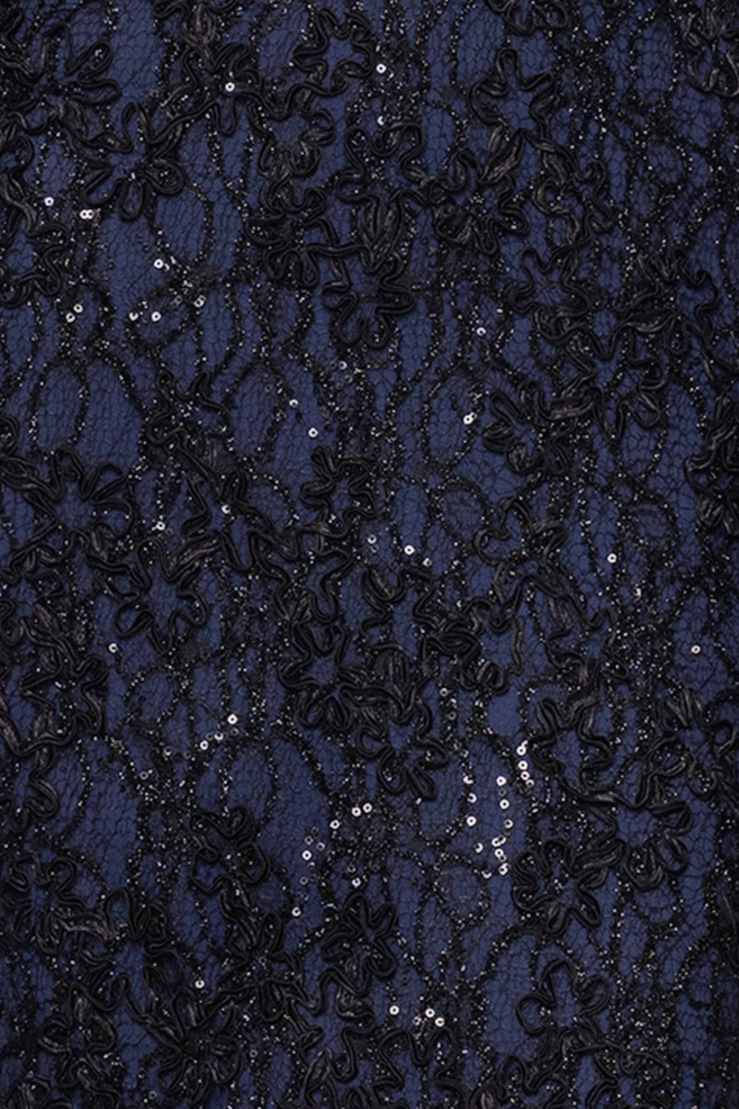 Petite "Andrea" Halter Neck Soutache Lace Floor Length Dress sold by Xscape product image thumbnail 5