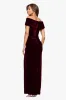 Petite "Charmaine" Long Off the Shoulder Velvet Gown sold by Xscape