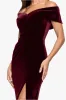 Petite "Charmaine" Long Off the Shoulder Velvet Gown sold by Xscape