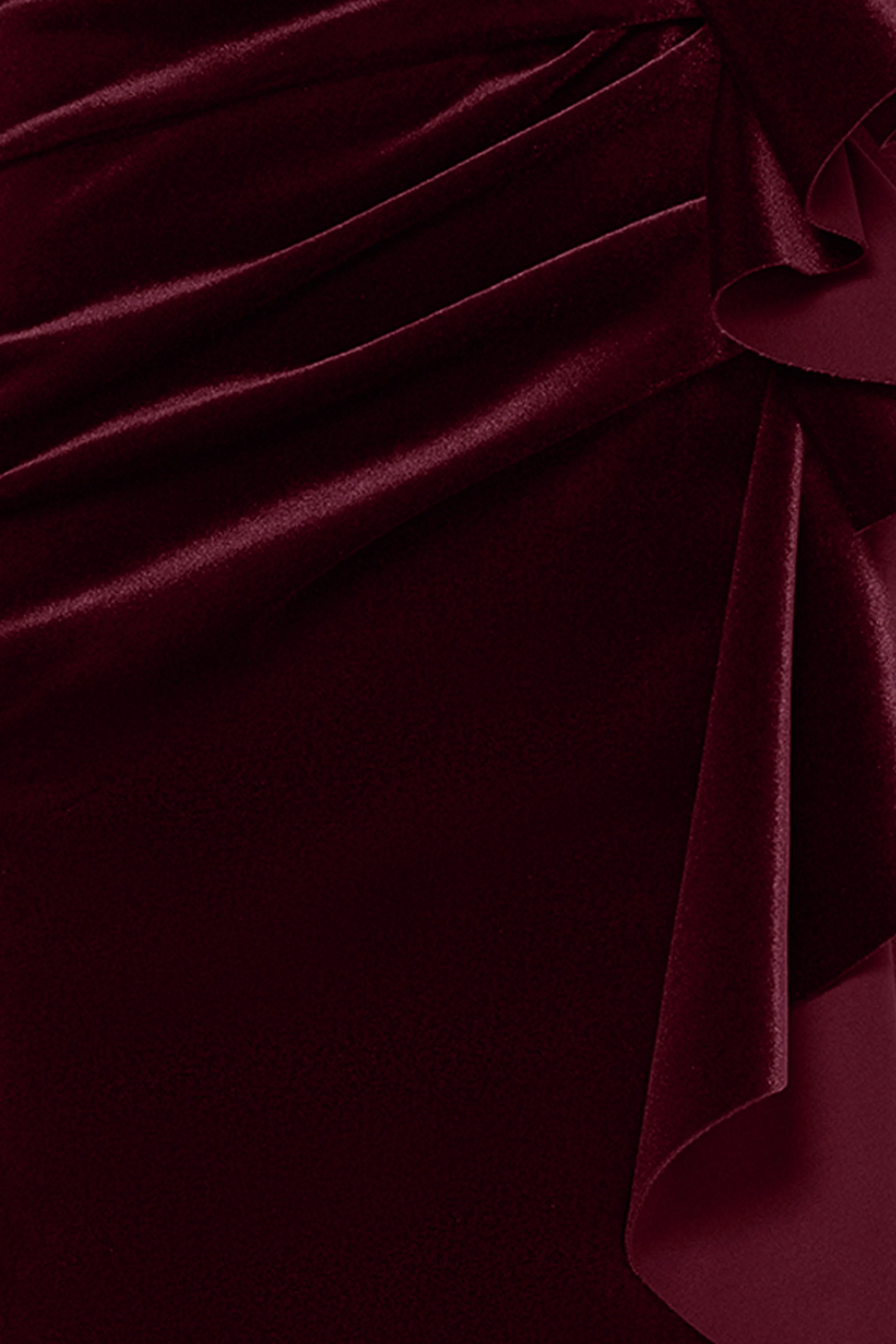 "Alana" Long Off the Shoulder Velvet Ruffle Dress sold by Xscape product image thumbnail 5