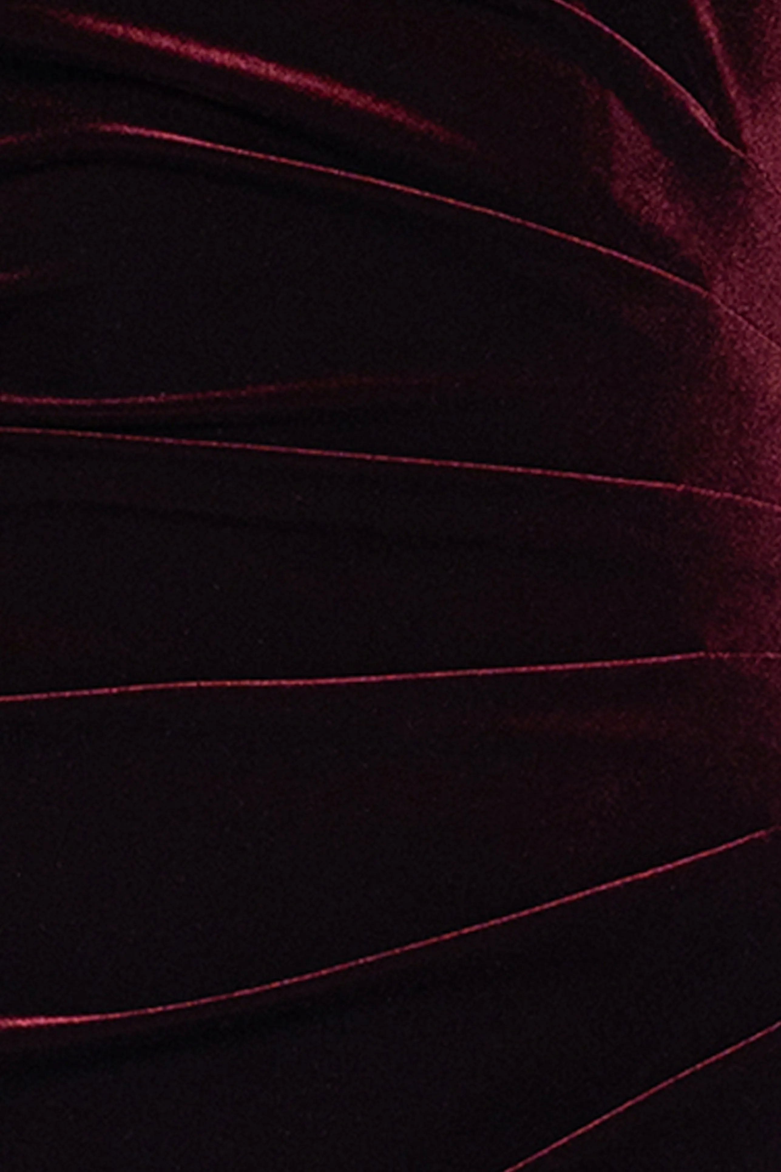 Petite "Katrina" Velvet Asymmetrical Neckline Cap Sleeve Floor Length Dress sold by Xscape product image thumbnail 5