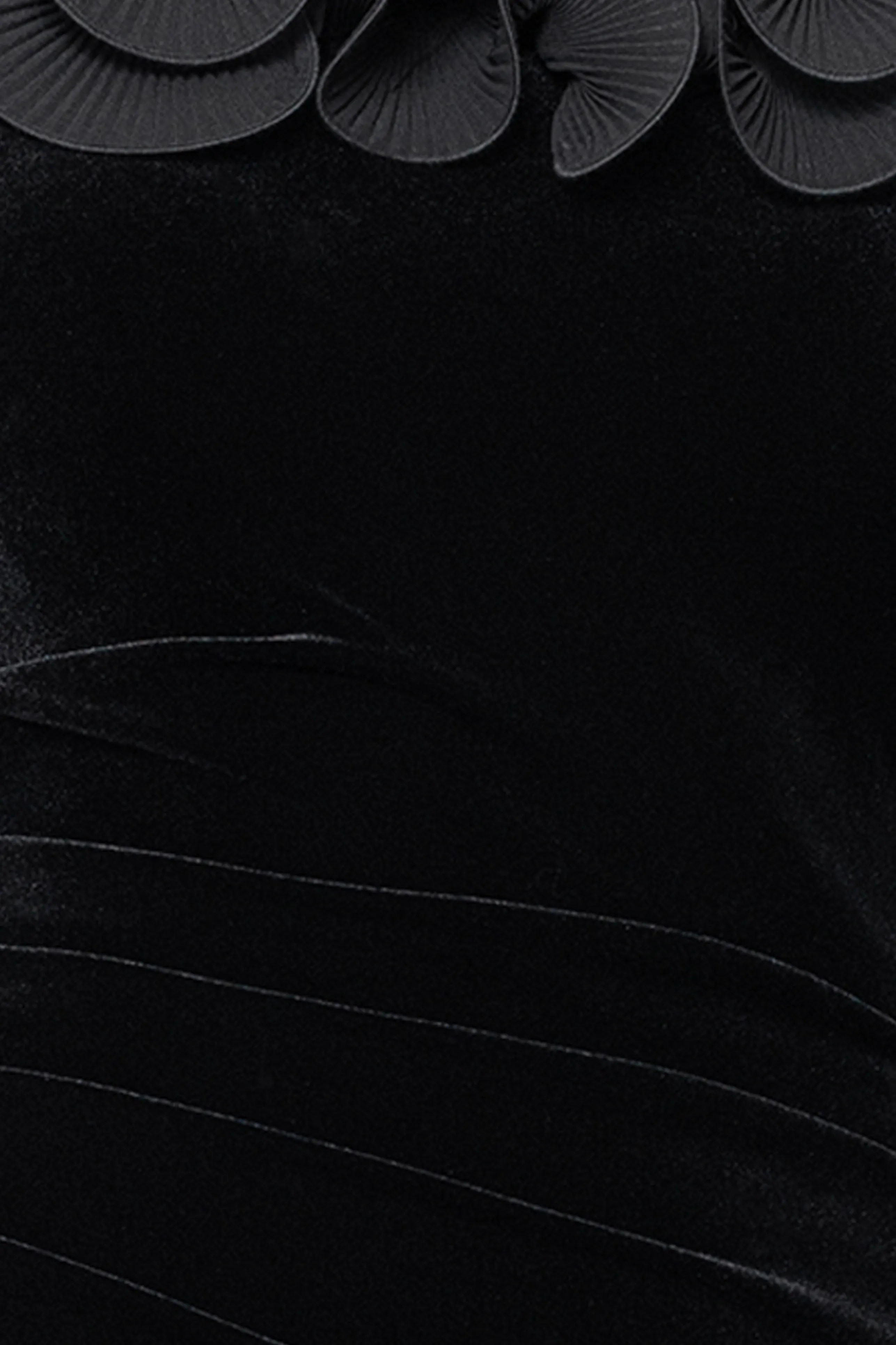 "Tammie" Velvet Off the Shoulder Ruffle Floor Length Dress sold by Xscape product image thumbnail 5