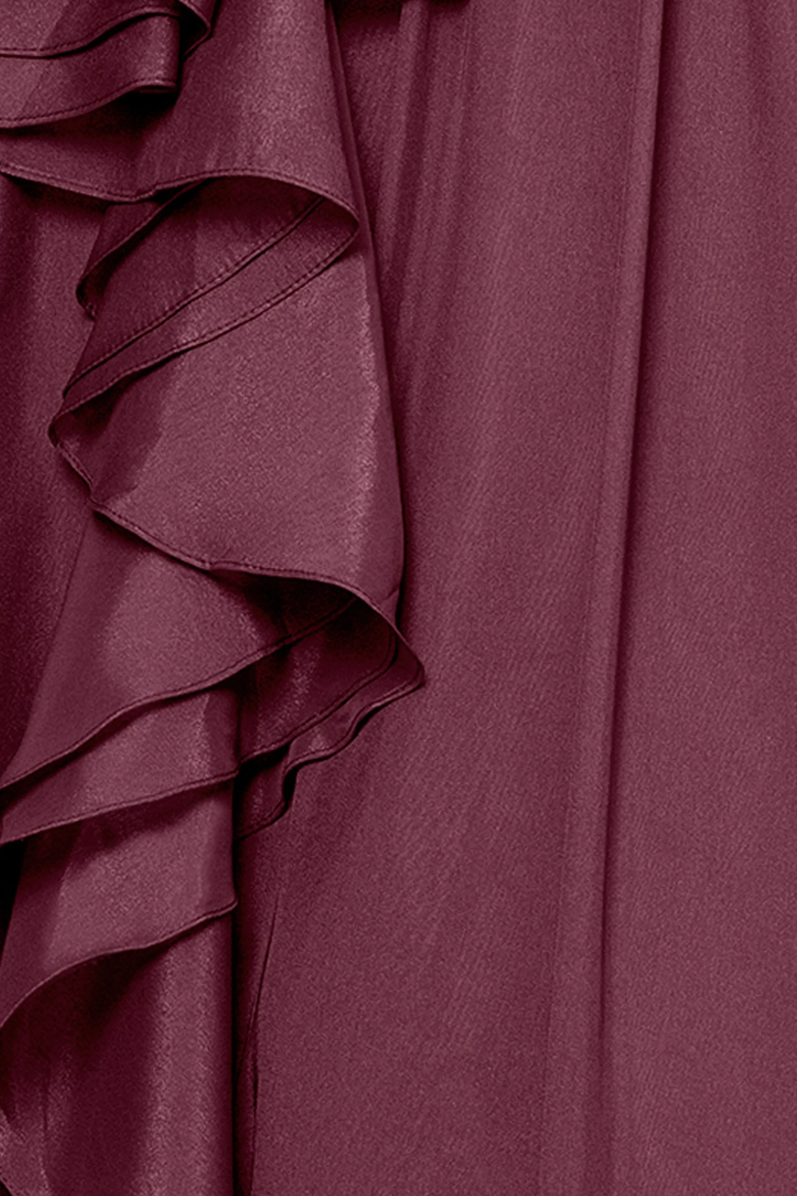 "Payton" Organza Ruffle V-Neck Floor Length Dress sold by Xscape product image thumbnail 5