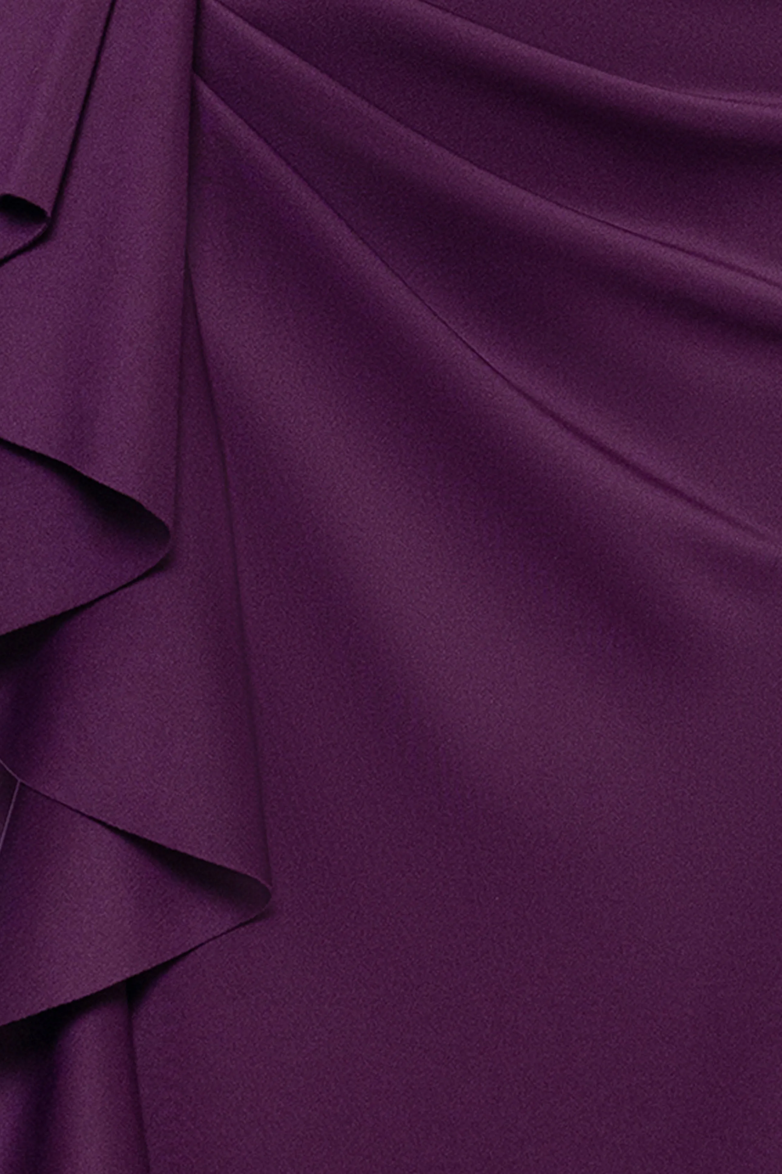 "Valerie" Techno Scuba Off the Shoulder Ruffle Floor Length Dress sold by Xscape product image thumbnail 5