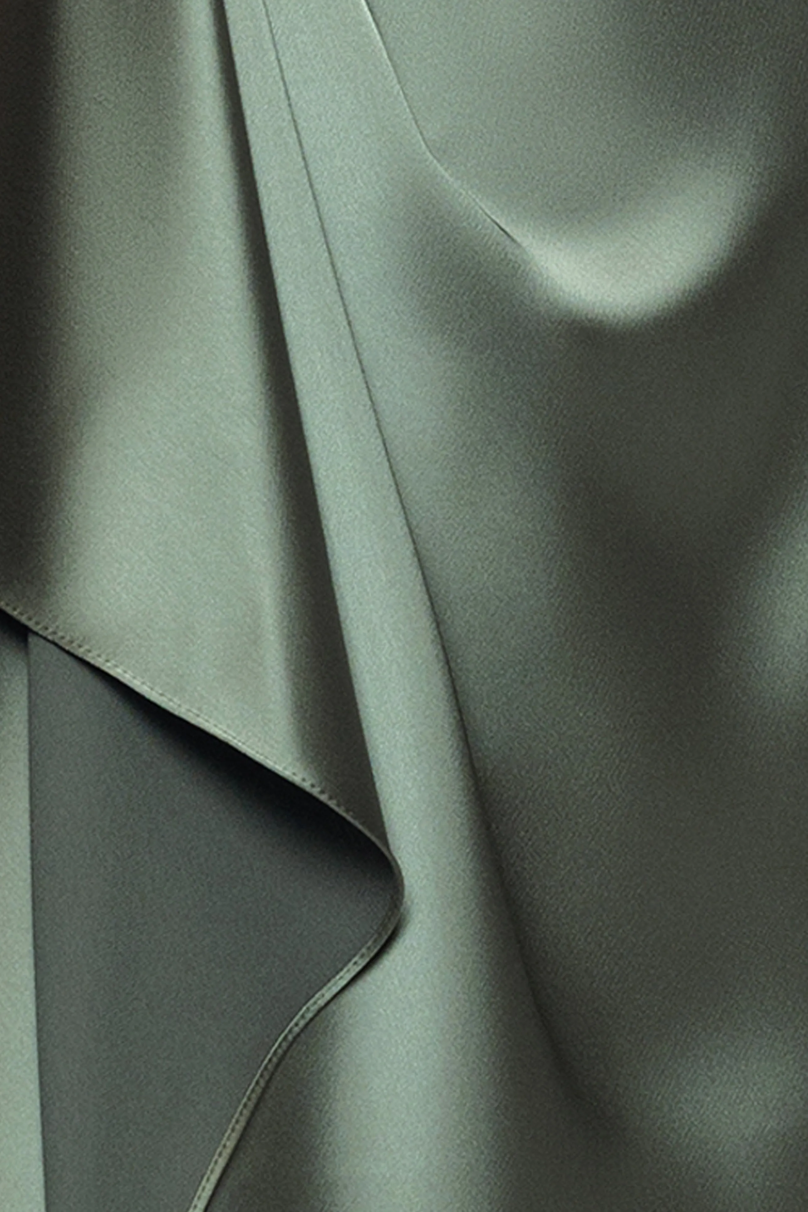 "Lacey" Satin One Shoulder Ruffle Floor Length Dress sold by Xscape product image thumbnail 5