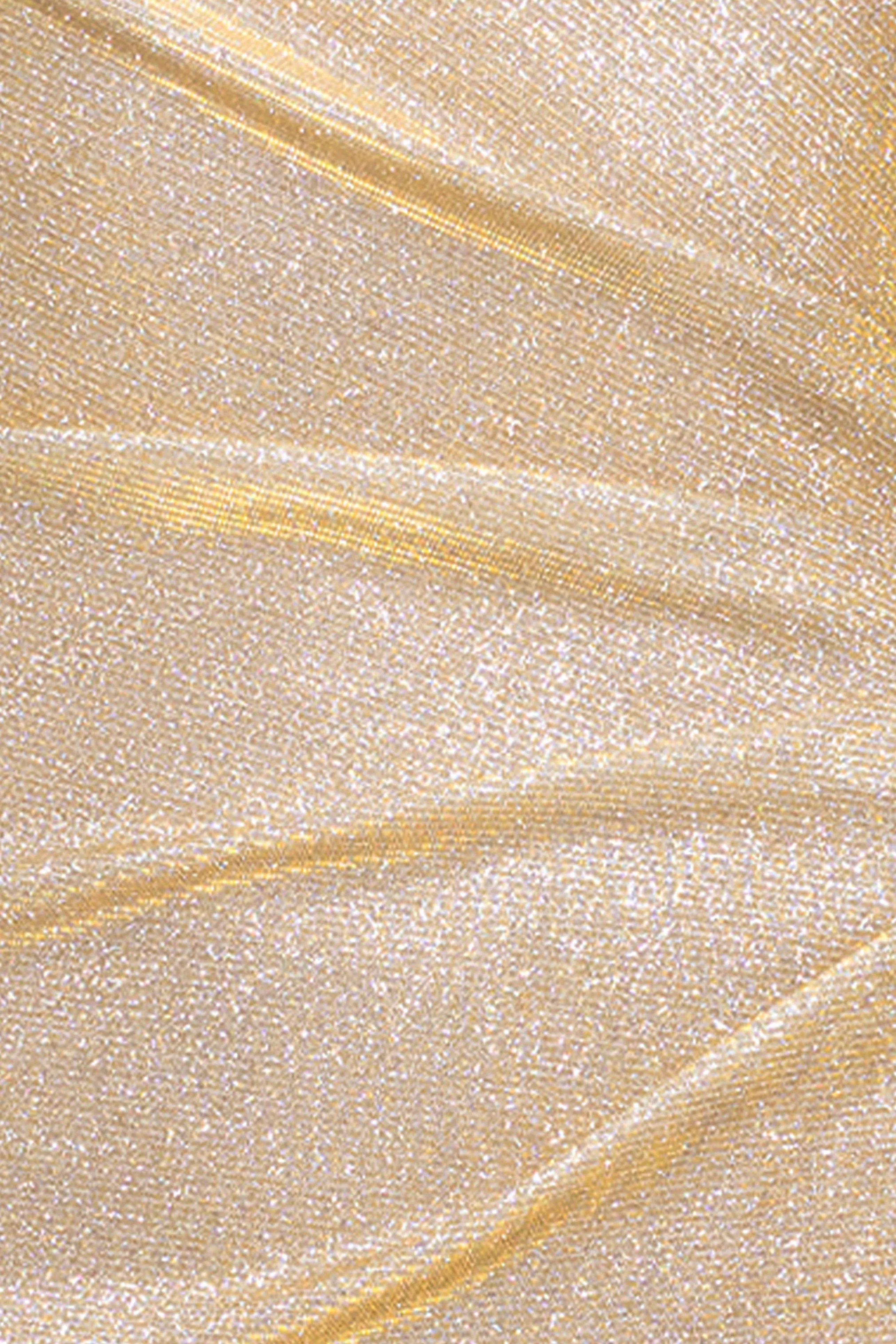"Shannon" Galaxy Glitter One Shoulder Ruffle Floor Length Dress sold by Xscape product image thumbnail 5