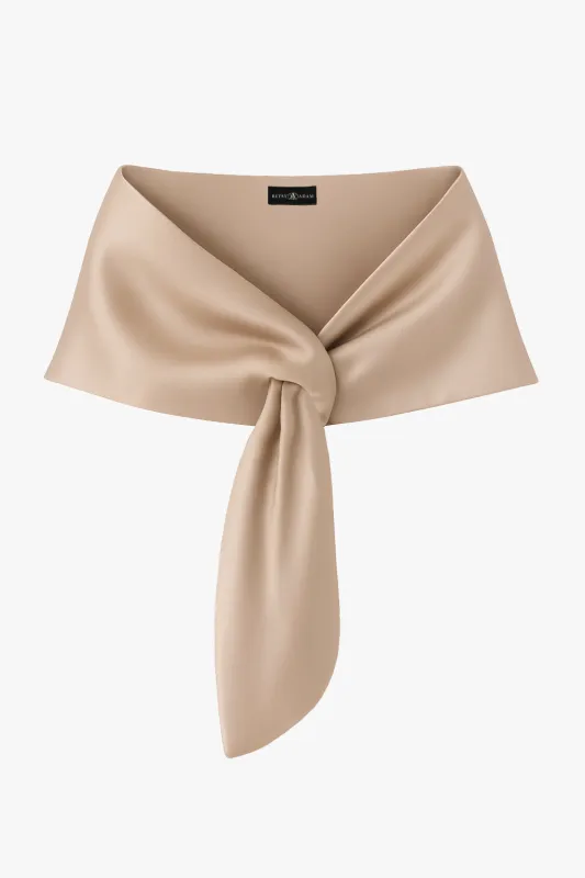 "Trixie" Satin Pull Through Shawl Wrap sold by Xscape