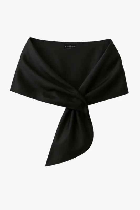 "Trixie" Satin Pull Through Shawl Wrap sold by Xscape