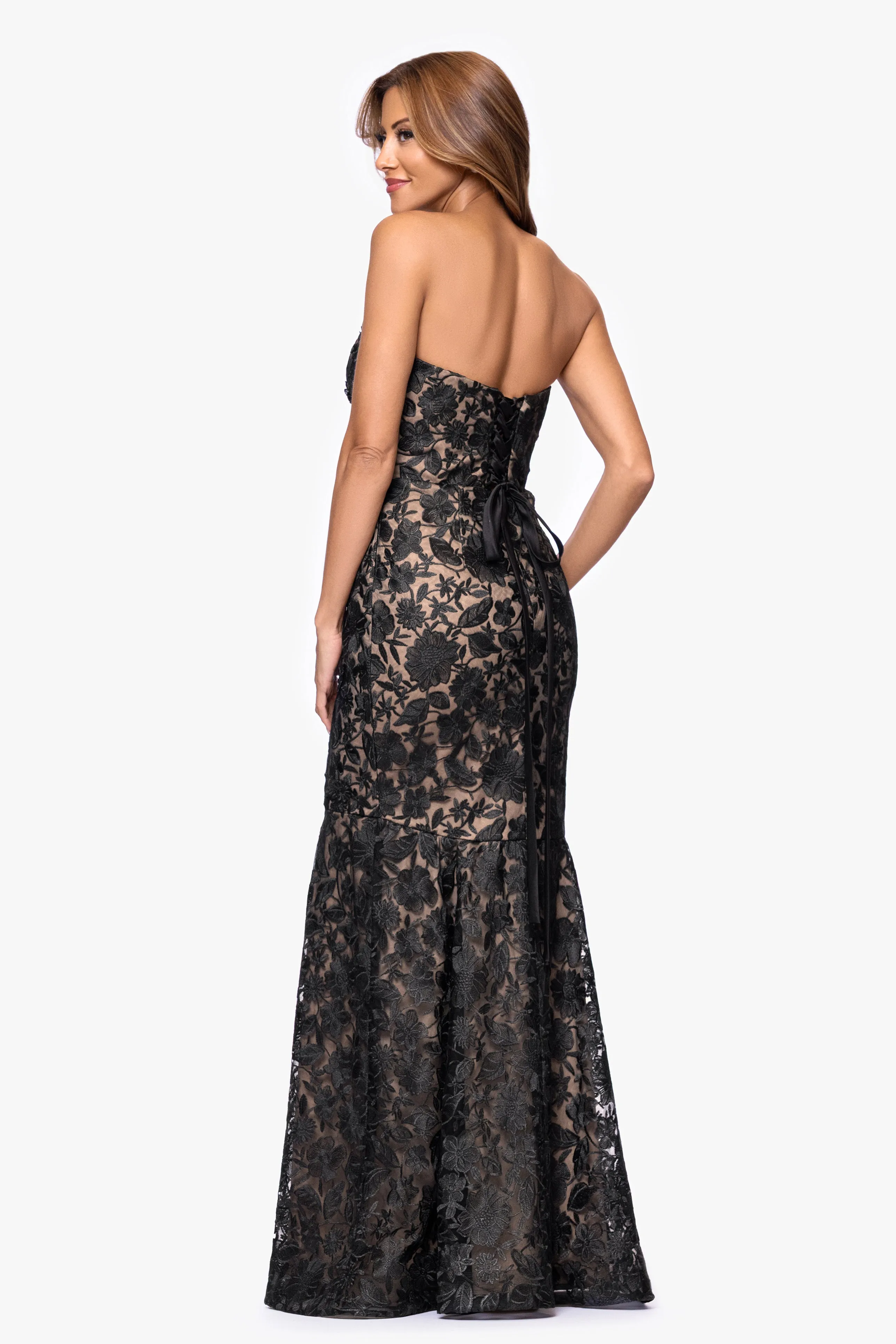 "Yana" Strapless Mermaid Floor Length Dress sold by Xscape product image thumbnail 3