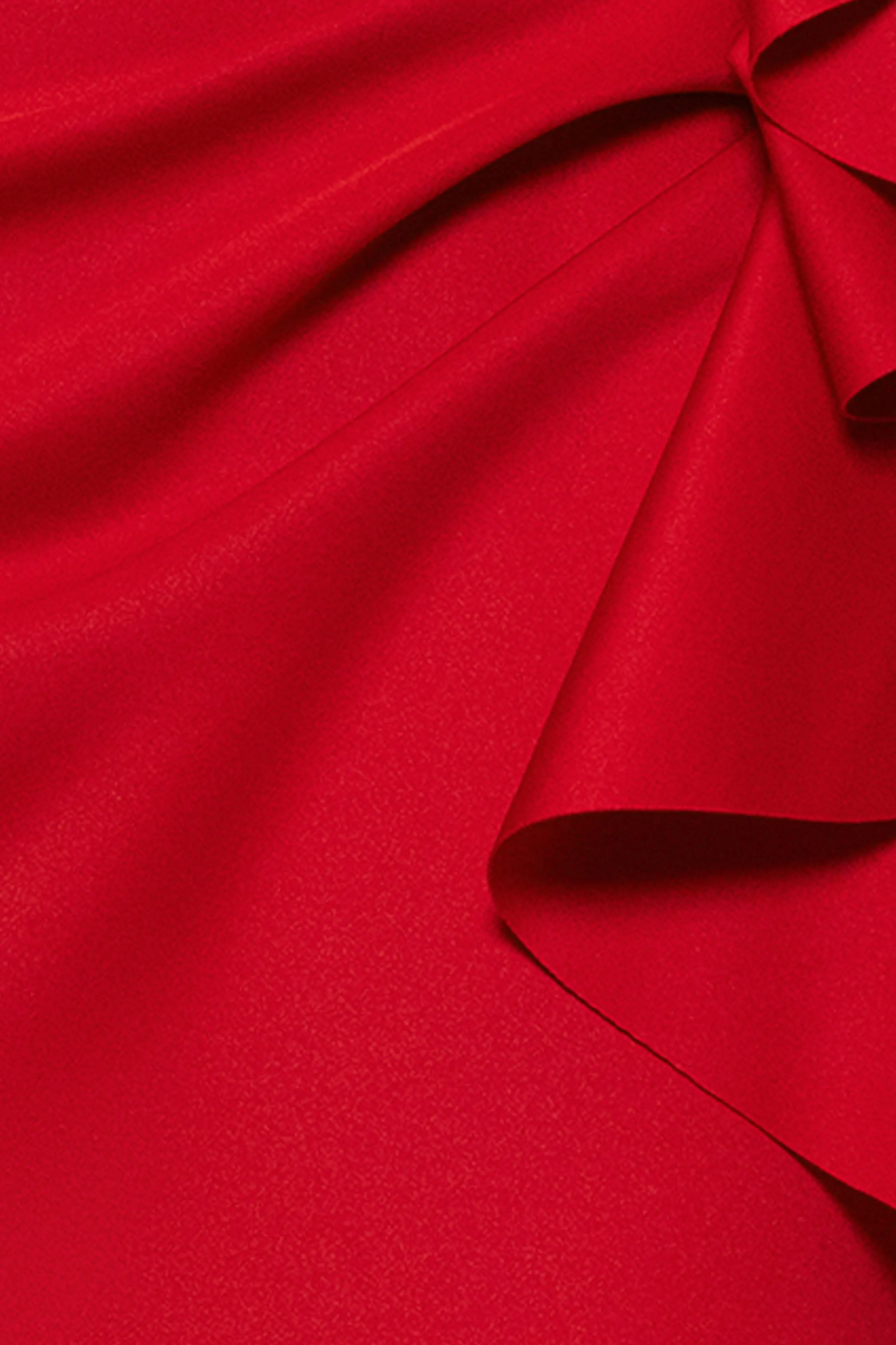 "Eden" Techno Scuba Mock Neck Ruffle Dress sold by Xscape product image thumbnail 5