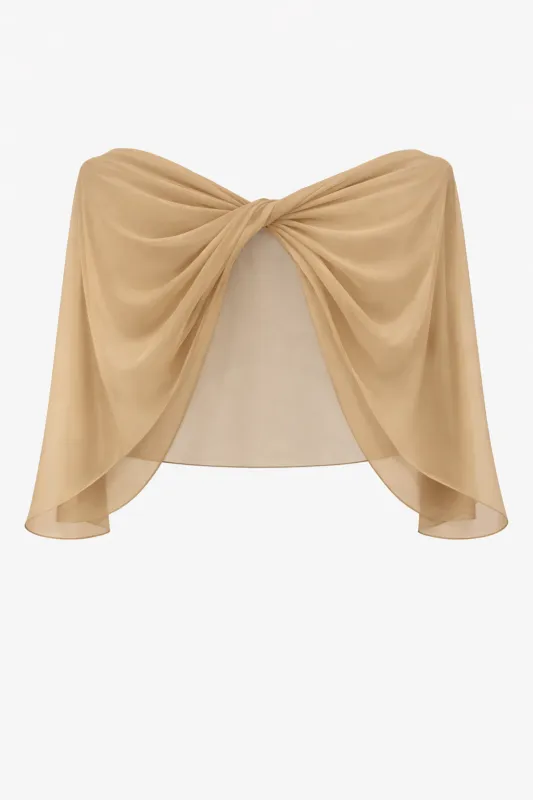 "Nikita" Chiffon Twist Shawl Wrap made by Xscape