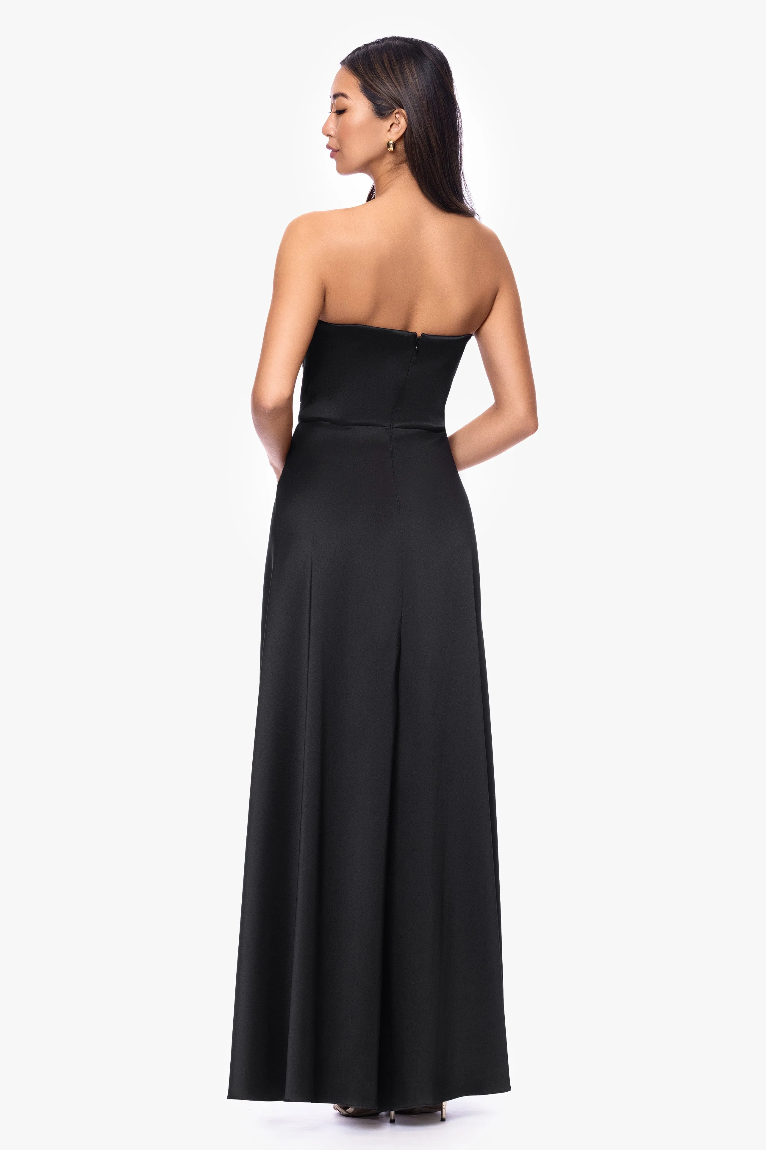 "Savanna" Mikado Strapless Floor Length Dress sold by Xscape product image thumbnail 3