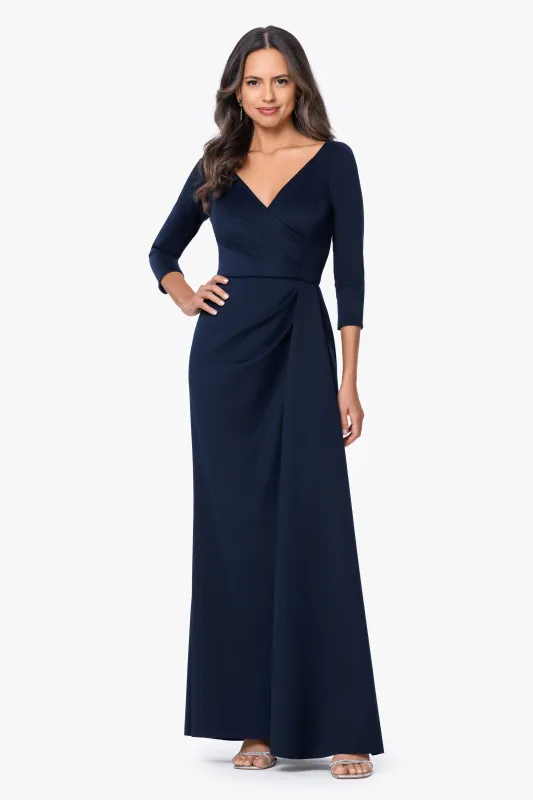 "Mindy" Techno Scuba Long Sleeve Dress made by Xscape