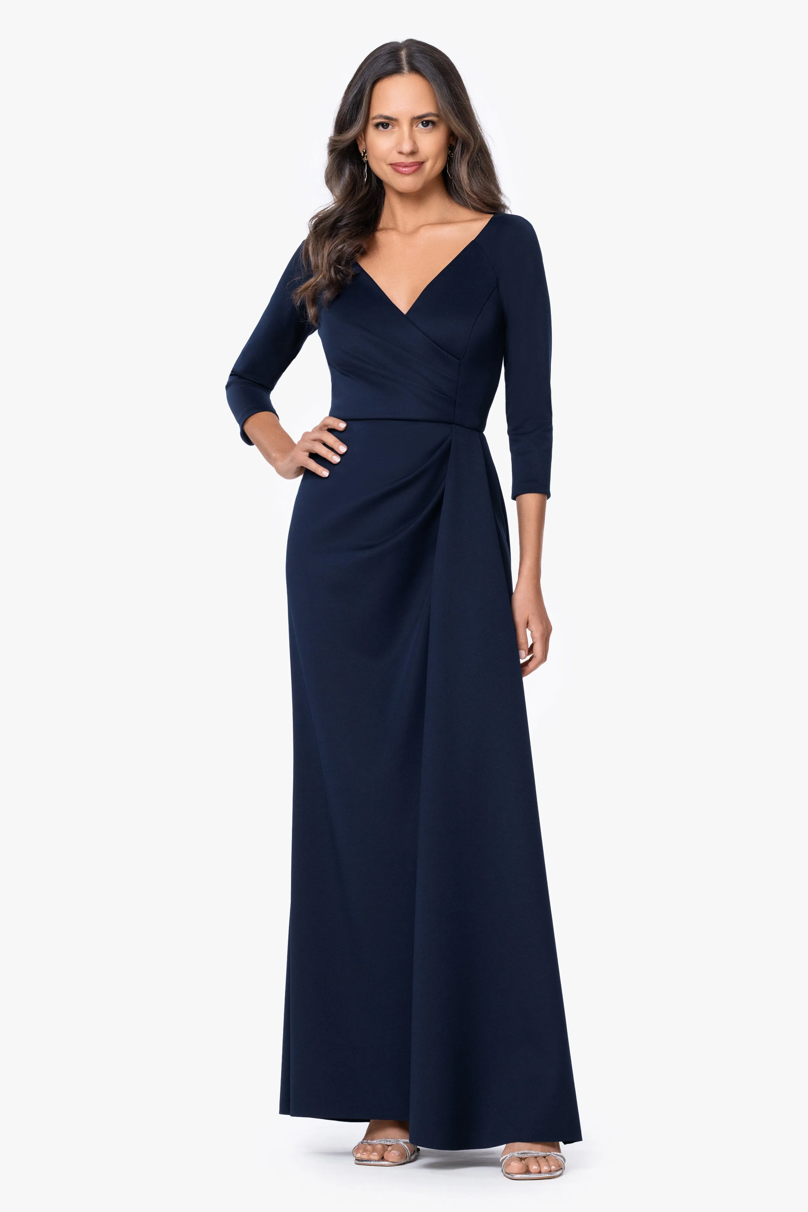 "Mindy" Techno Scuba Long Sleeve Dress sold by Xscape