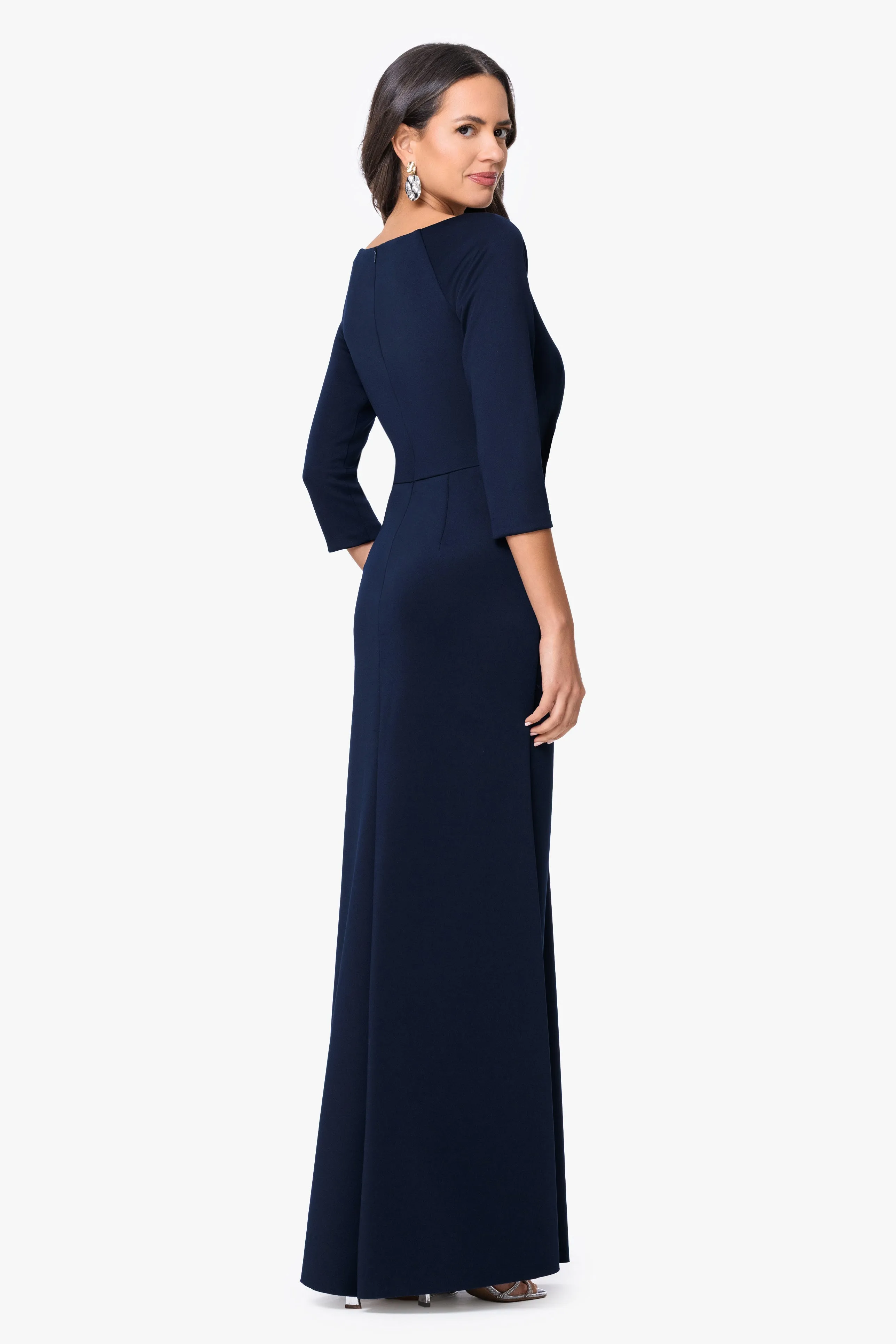 "Mindy" Techno Scuba Long Sleeve Dress sold by Xscape product image thumbnail 3