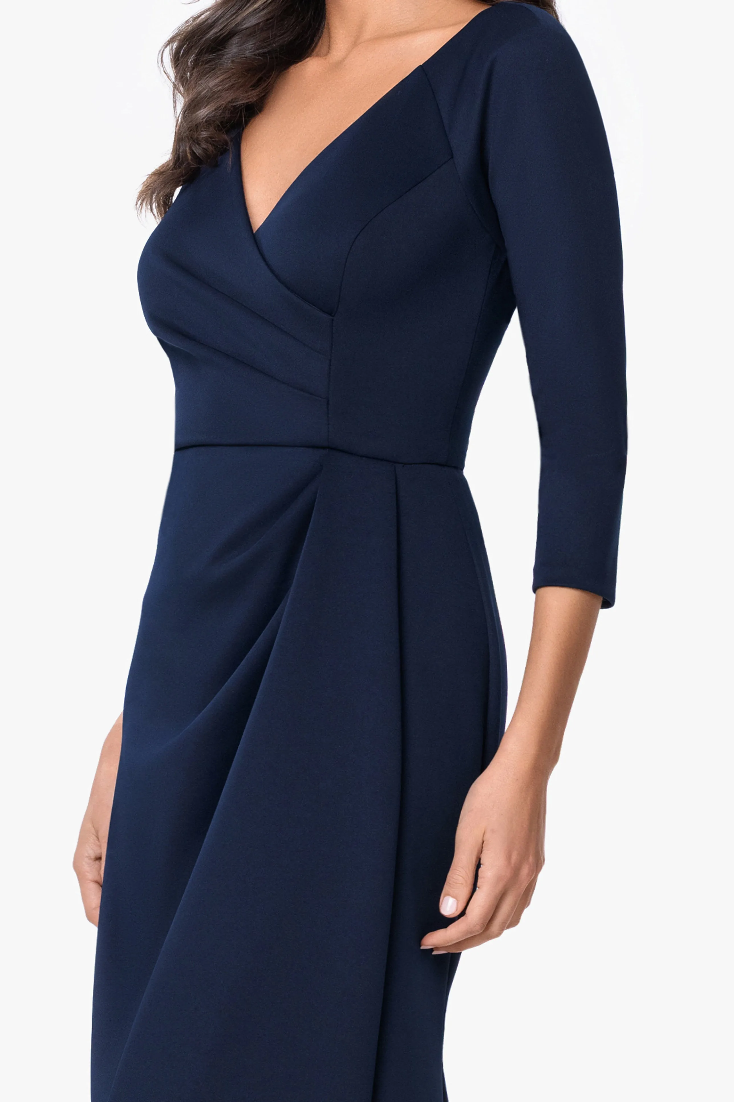 "Mindy" Techno Scuba Long Sleeve Dress sold by Xscape product image thumbnail 2