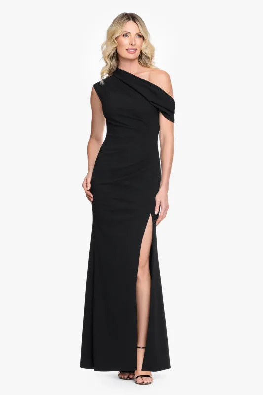 "Kennedy" Scuba Crepe Off The Shoulder Dress made by Xscape