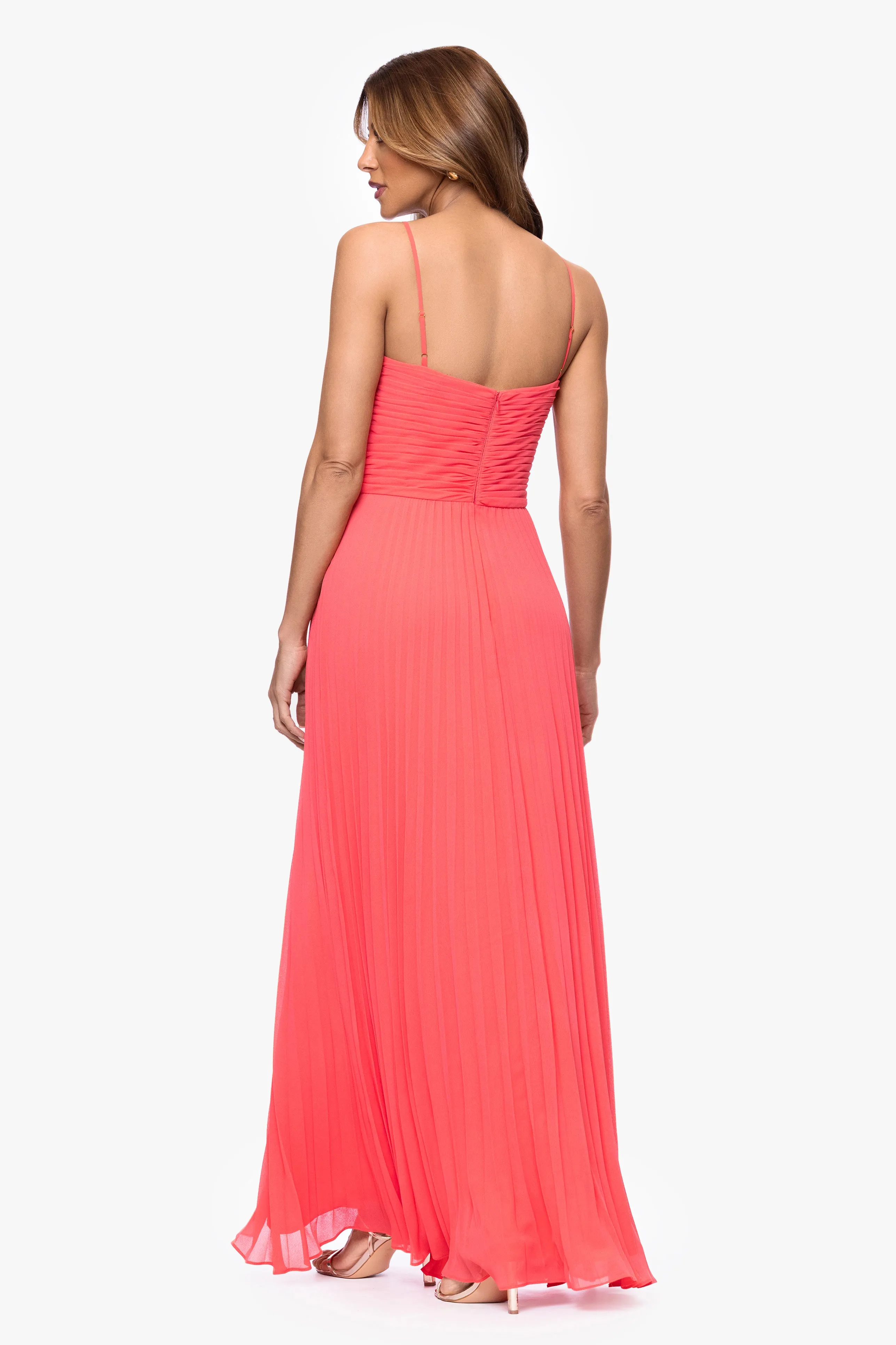 "Kaia" Chiffon Pleated Dress sold by Xscape product image thumbnail 3