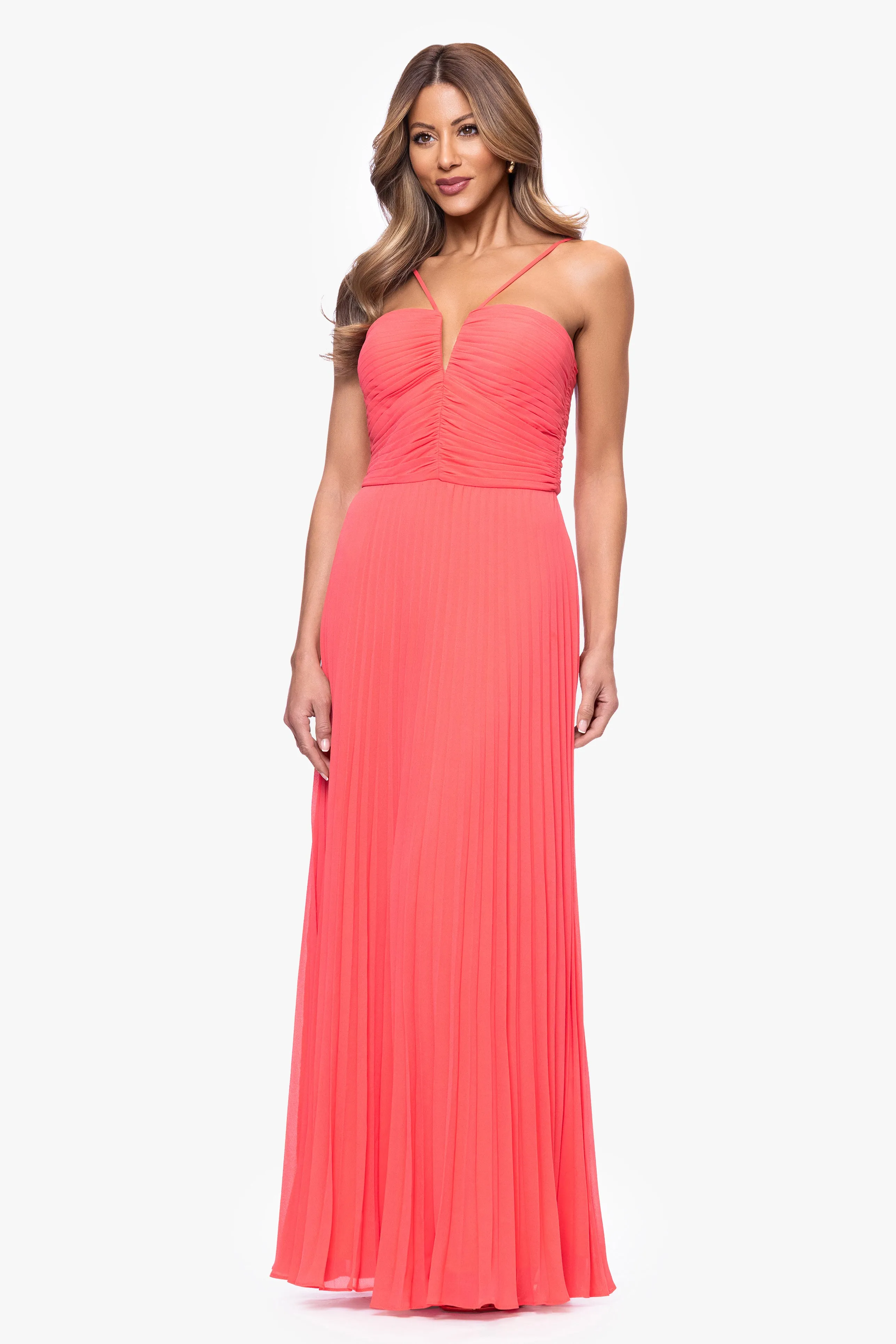 "Kaia" Chiffon Pleated Dress sold by Xscape product image thumbnail 4