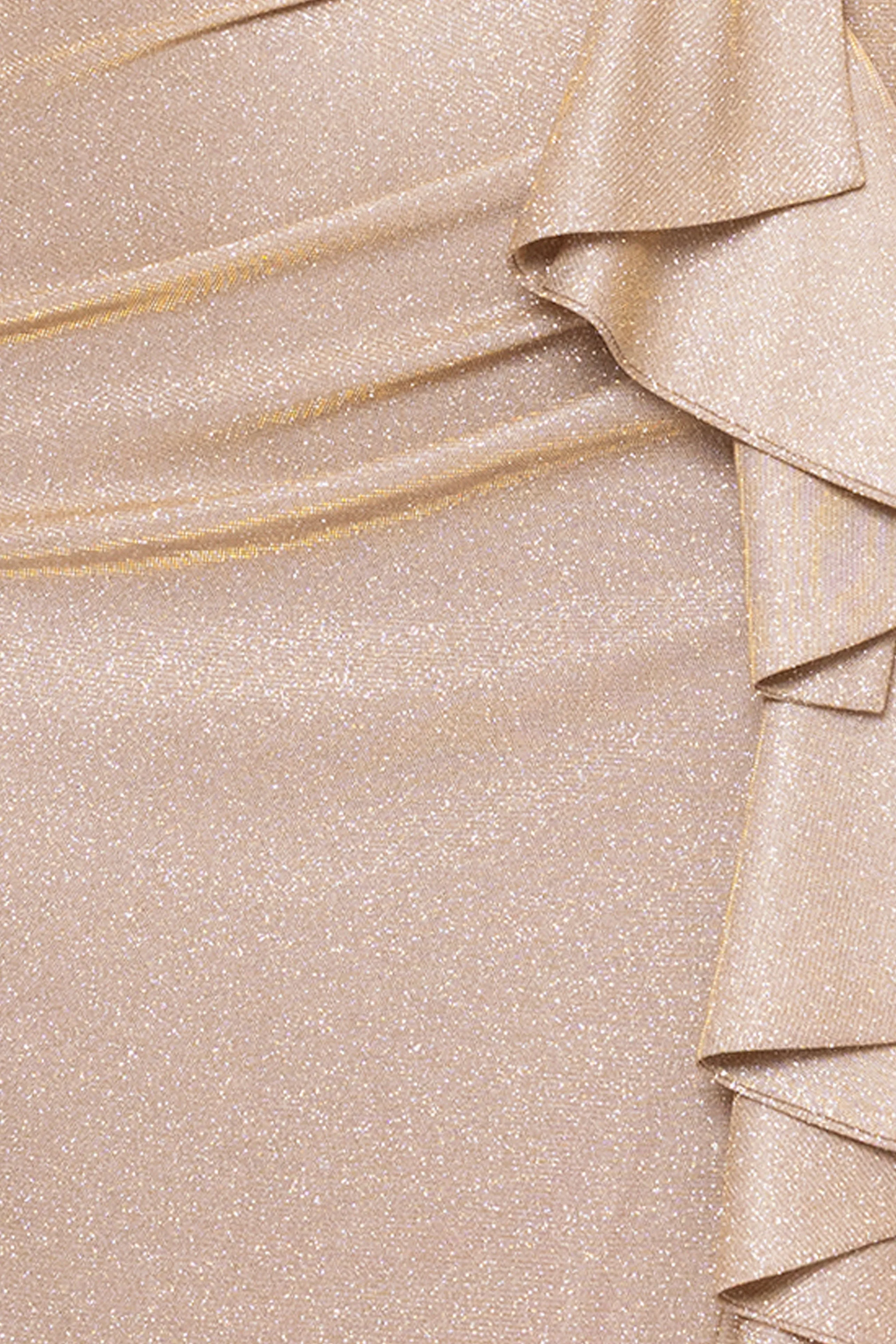 Plus "Raveena" Foil Knit Ruffle Dress sold by Xscape product image thumbnail 5
