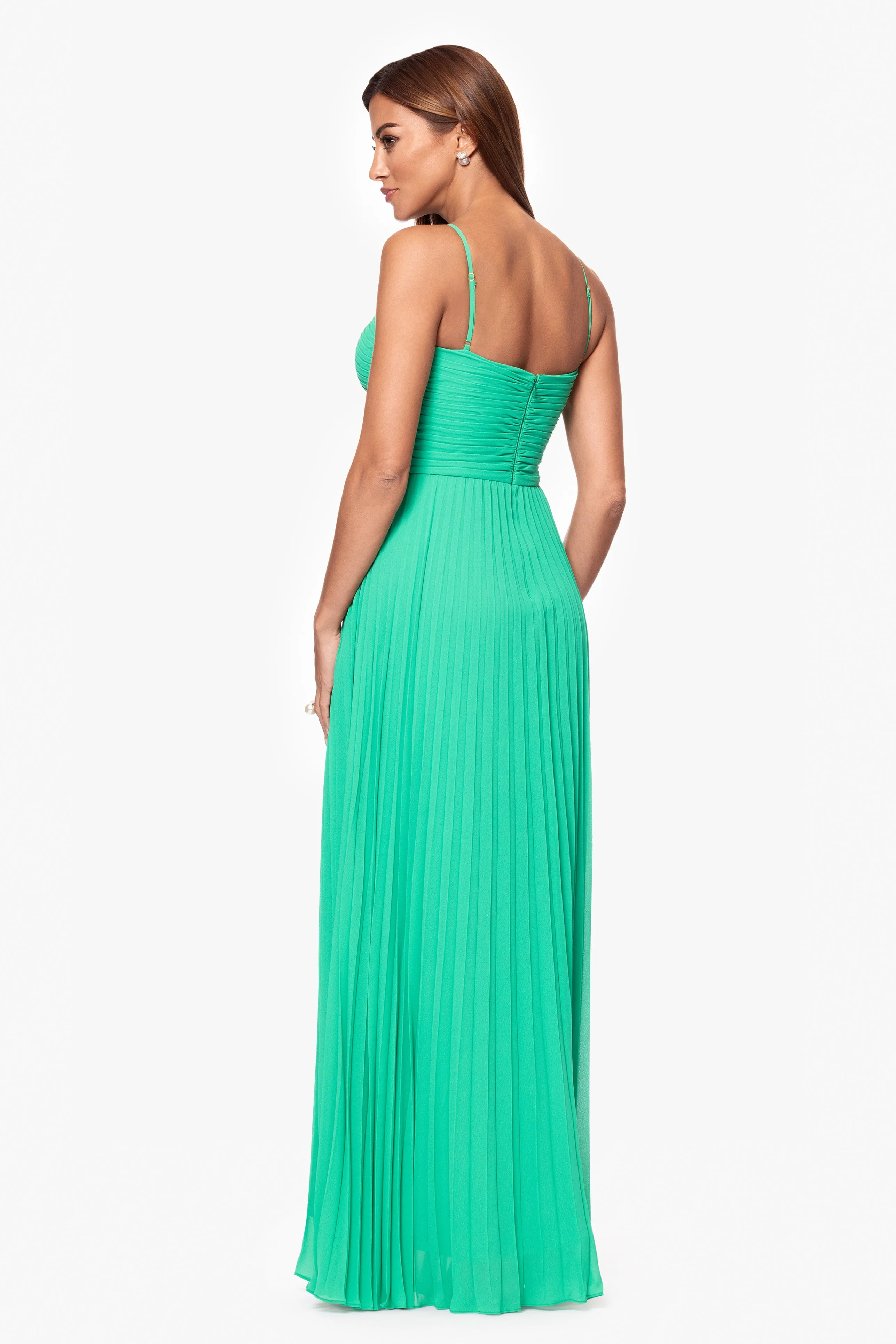 Petite "Kaia" Chiffon Pleated Dress sold by Xscape product image thumbnail 4