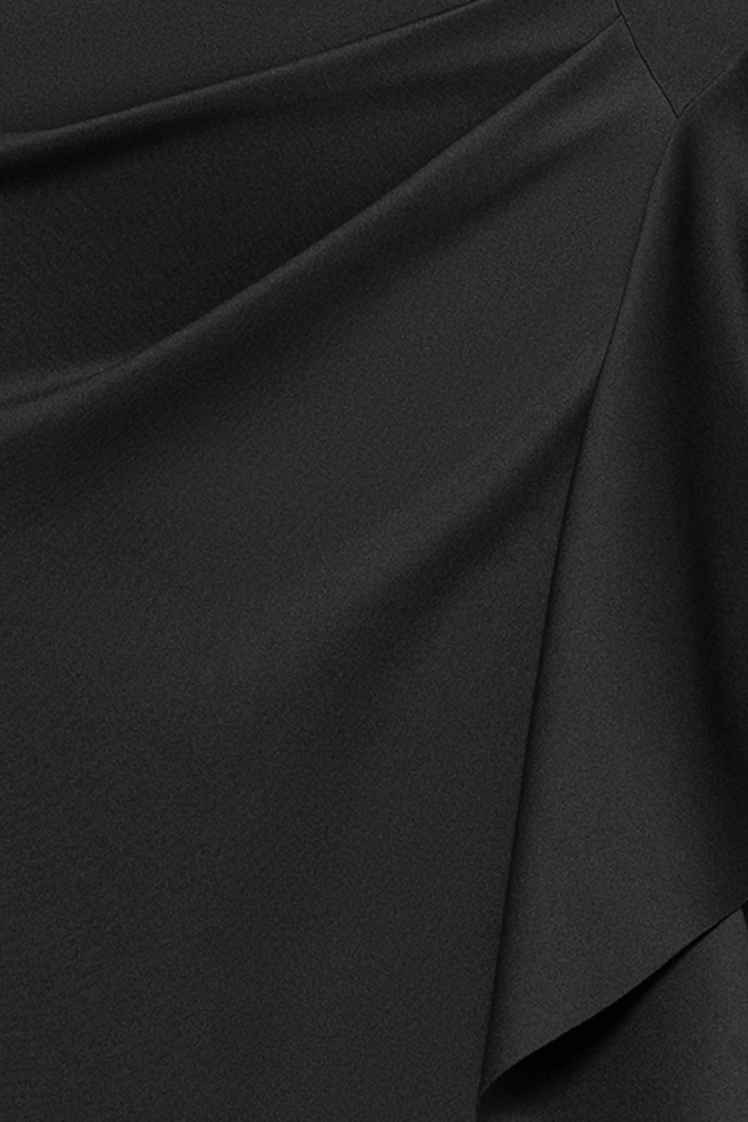 Plus "Amber" Techno Scuba 3/4 Sleeve V-Neck Ruffle Dress sold by Xscape product image thumbnail 5