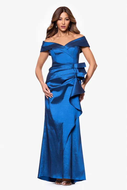 Petite "Olivia" Taffeta Sweetheart Neckline Dress made by Xscape