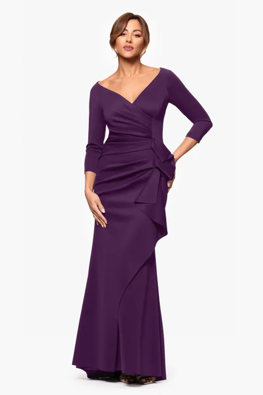 Petite "Lexi" Scuba Crepe Long Sleeve Dress made by Xscape