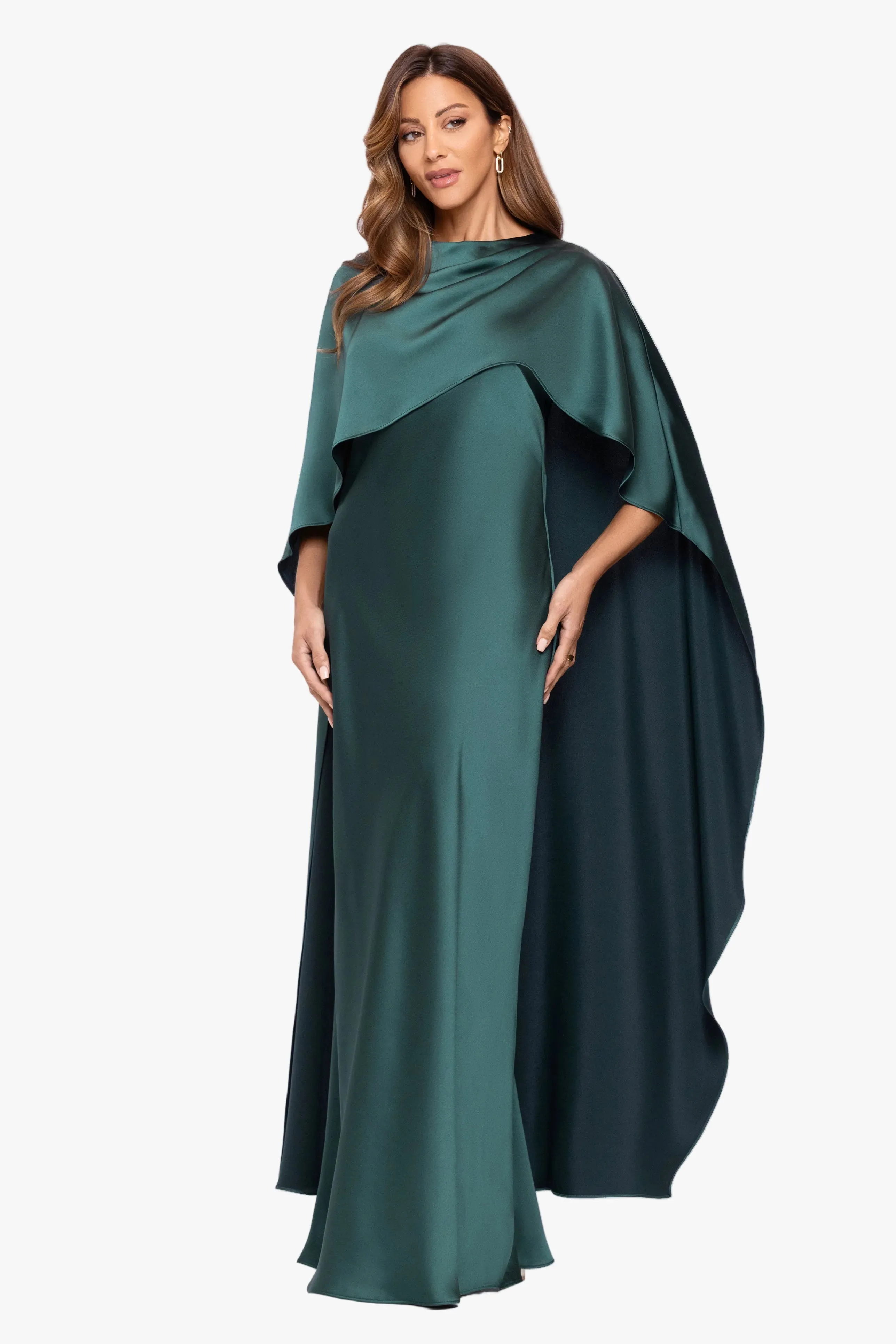 "Tallulah" Satin Overlay Cape Dress sold by Xscape product image thumbnail 4