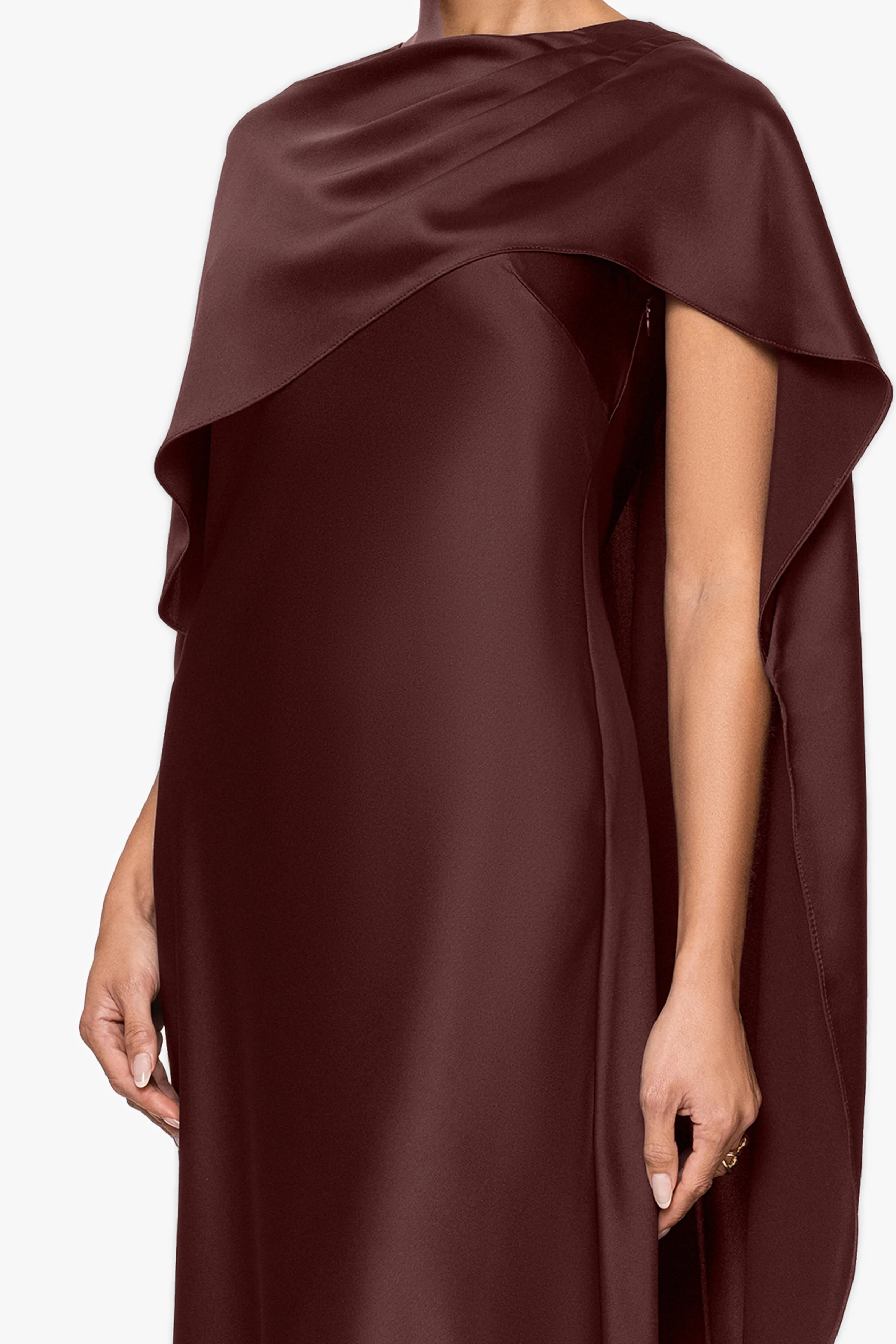 "Tallulah" Satin Overlay Cape Dress sold by Xscape product image thumbnail 2