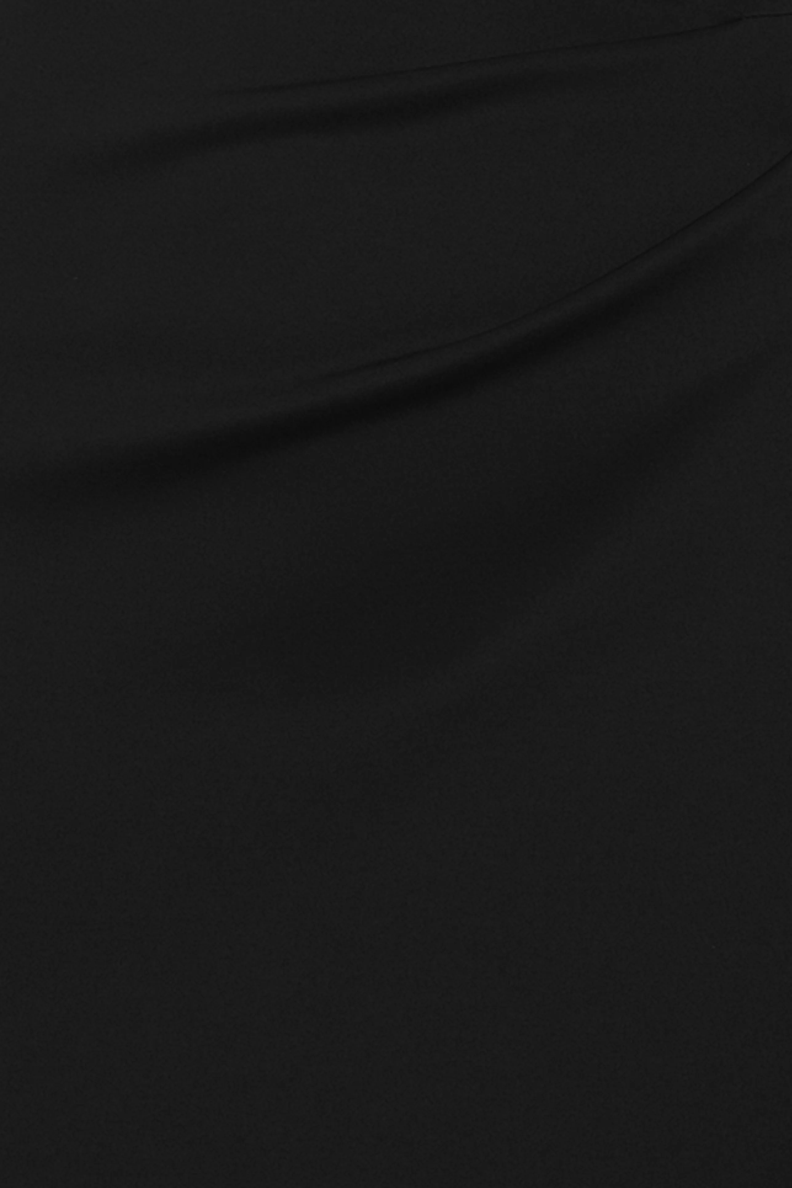 Petite "Rory" Techno Scuba Asymmetrical Side Ruffle Dress sold by Xscape product image thumbnail 5