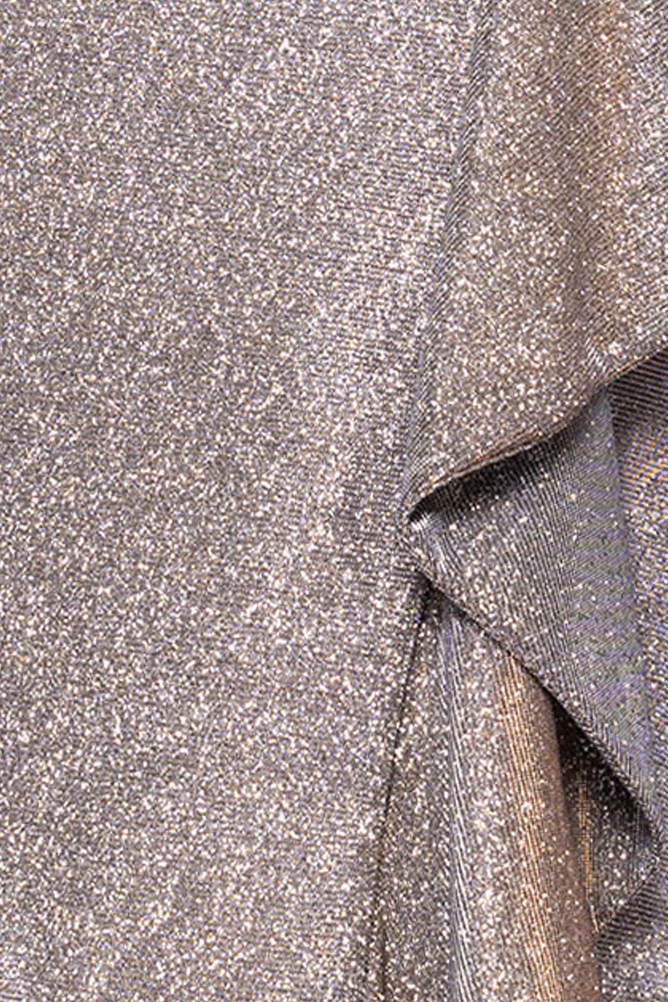 "Shannon" Galaxy Glitter One Shoulder Ruffle Dress sold by Xscape product image thumbnail 5