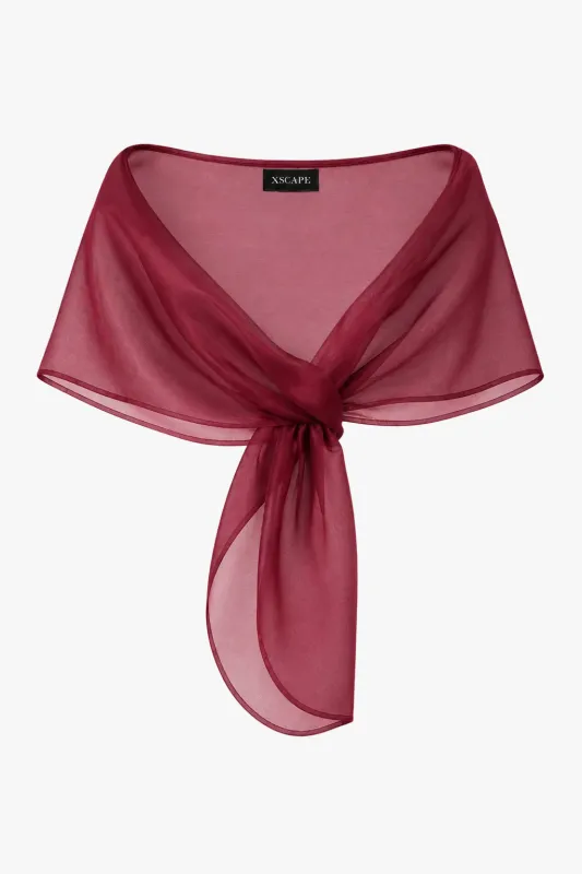 "Joan" Pull Through Organza Shawl Wrap made by Xscape