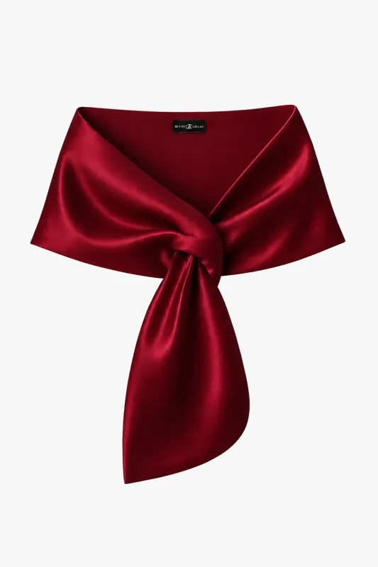 "Trixie" Satin Pull Through Shawl Wrap made by Xscape