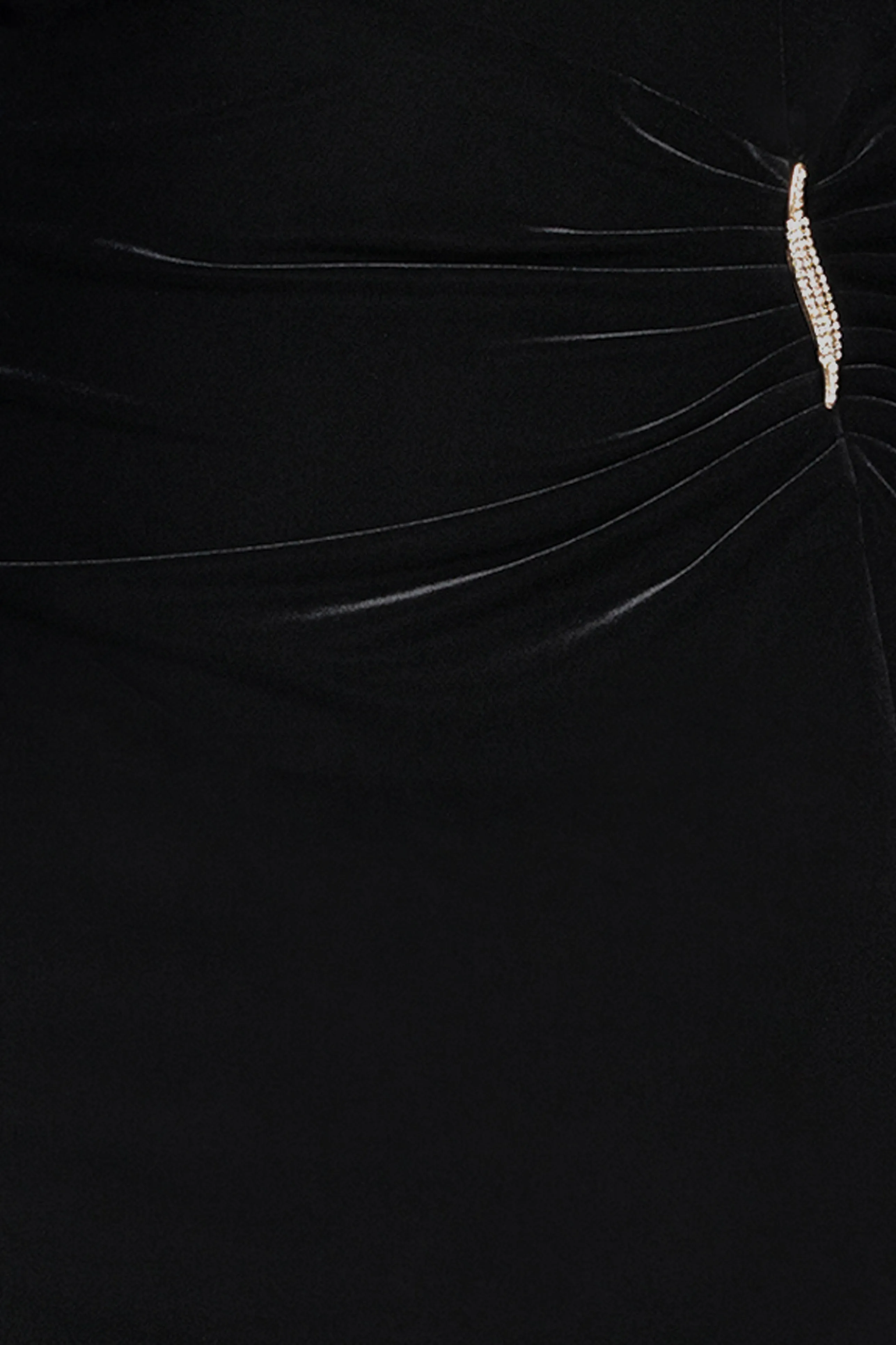 Plus "Danni" Velvet Off The Shoulder Long Sleeve Dress sold by Xscape product image thumbnail 5