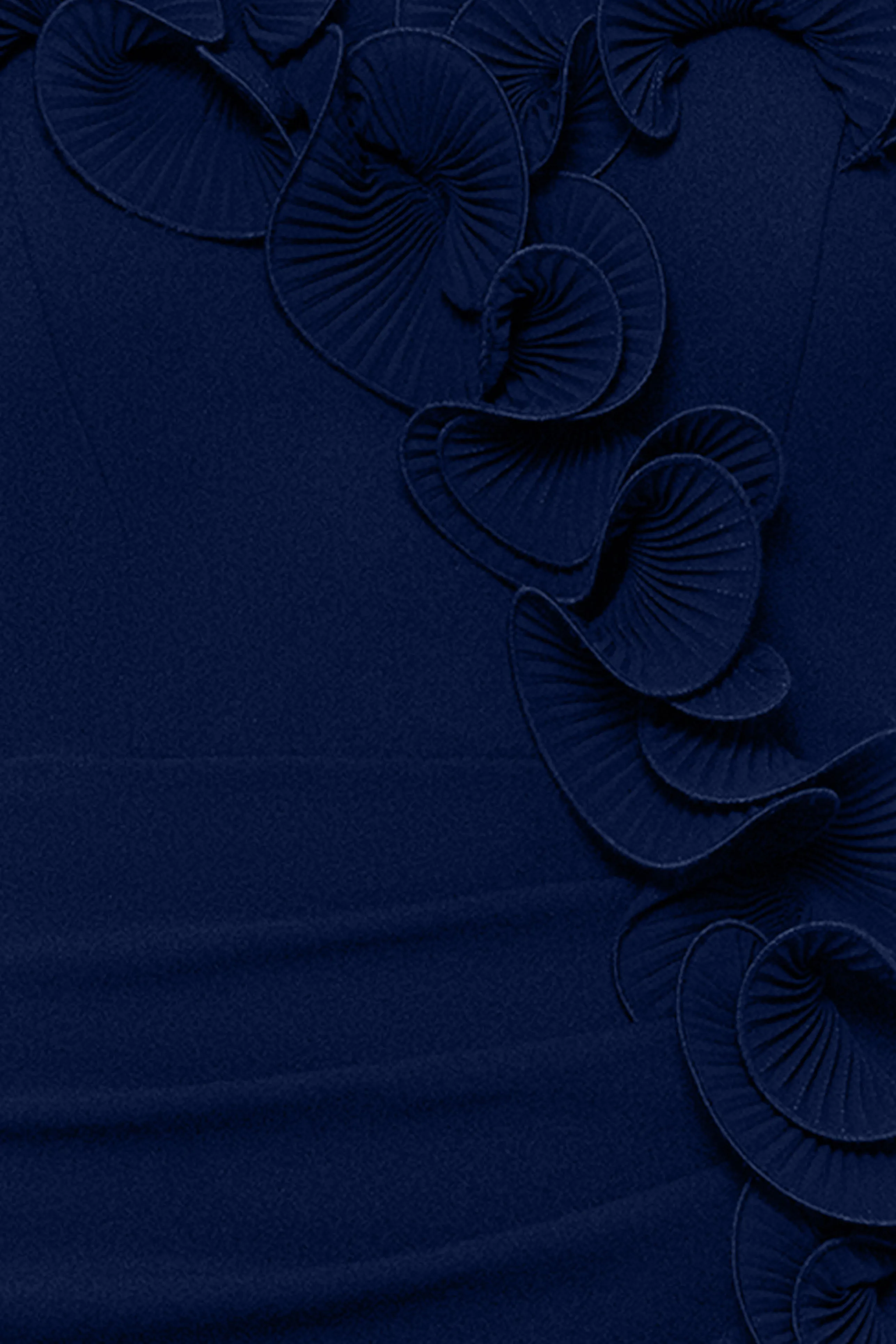 "Kimberly" Scuba Crepe Chiffon Ruffle Strapless Dress sold by Xscape product image thumbnail 5