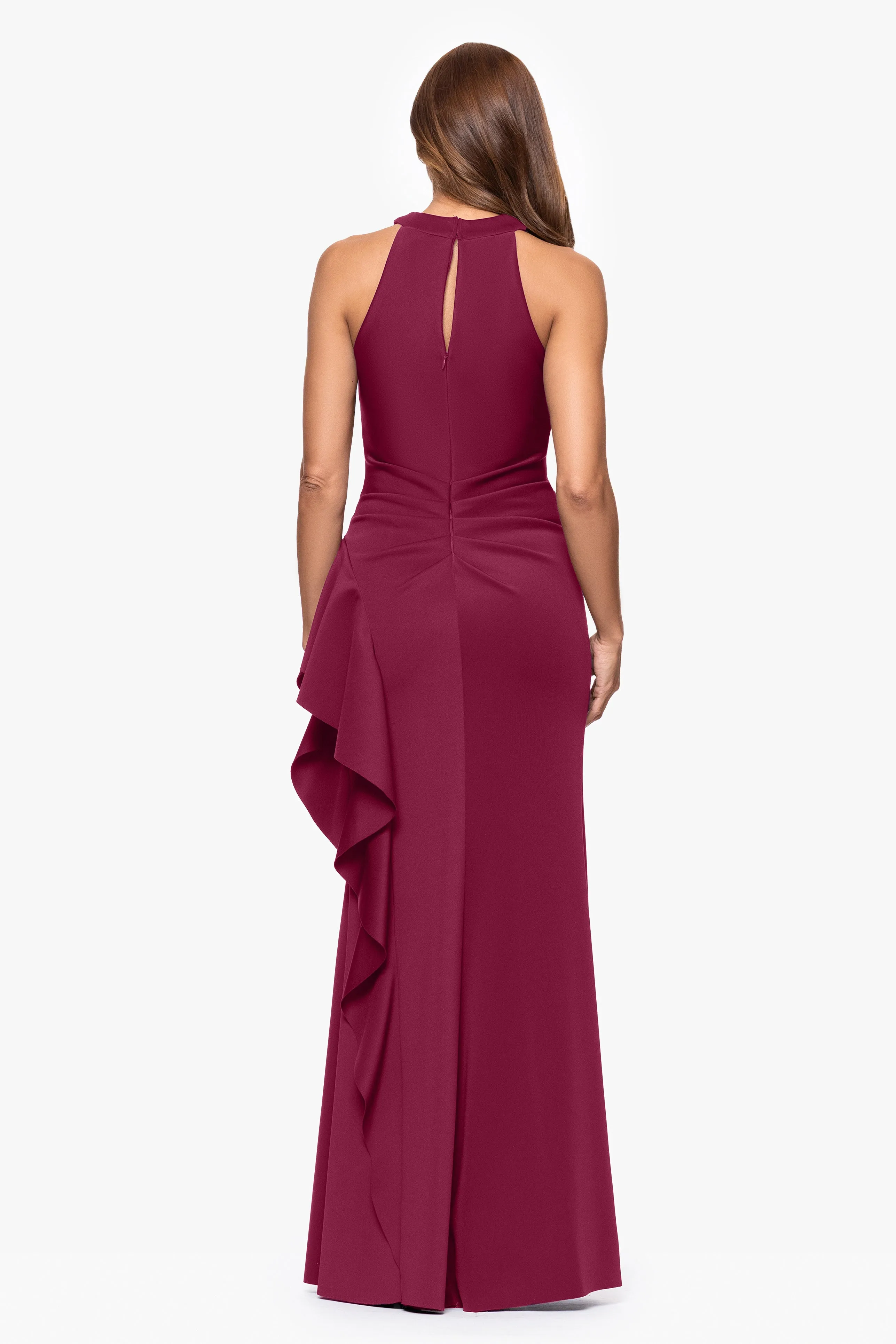 Petite "Gigi" Techno Scuba Cross Neck Dress sold by Xscape product image thumbnail 3
