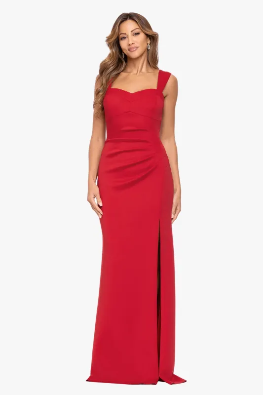 "Ryan" Techno Scuba Slit Dress made by Xscape